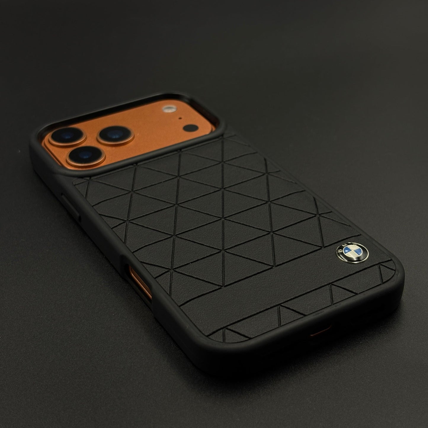 Geometric Black Luxury Sports Car Case for iPhone 17 Series