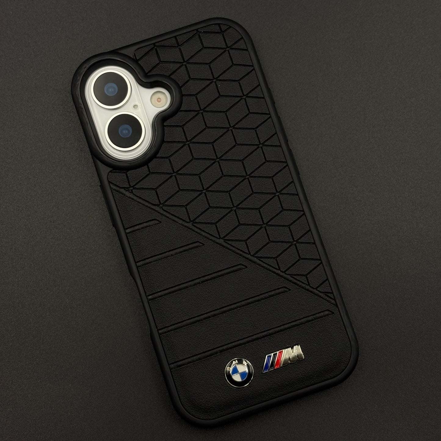 Performance M Series Sports Car Racing Case for iPhone 17 with Geometric Track-Inspired Finish