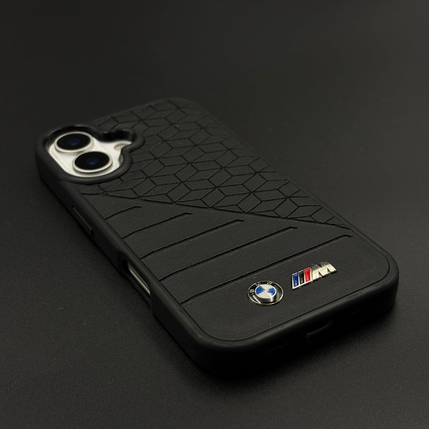 Performance M Series Sports Car Racing Case for iPhone 17 with Geometric Track-Inspired Finish