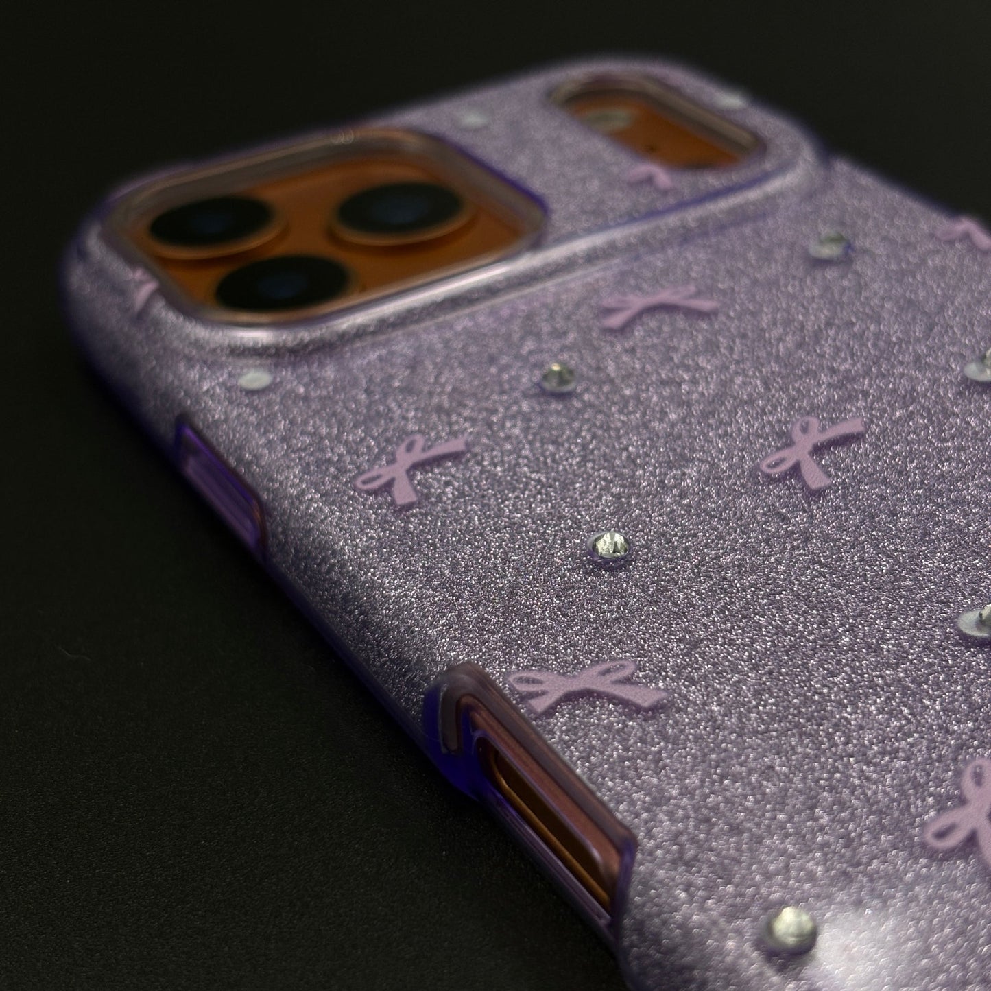 Bow Sparkle Glitter Case with Sling for iPhone 17 Series and Cute Carry Strap
