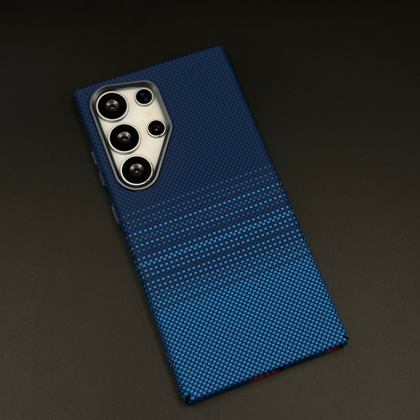 Aramid Texture Case Midnight Blue Stripe for Samsung Galaxy S25 Ultra Carbon Fibre Feel | Hidden MagSafe | Ultra Slim Fit