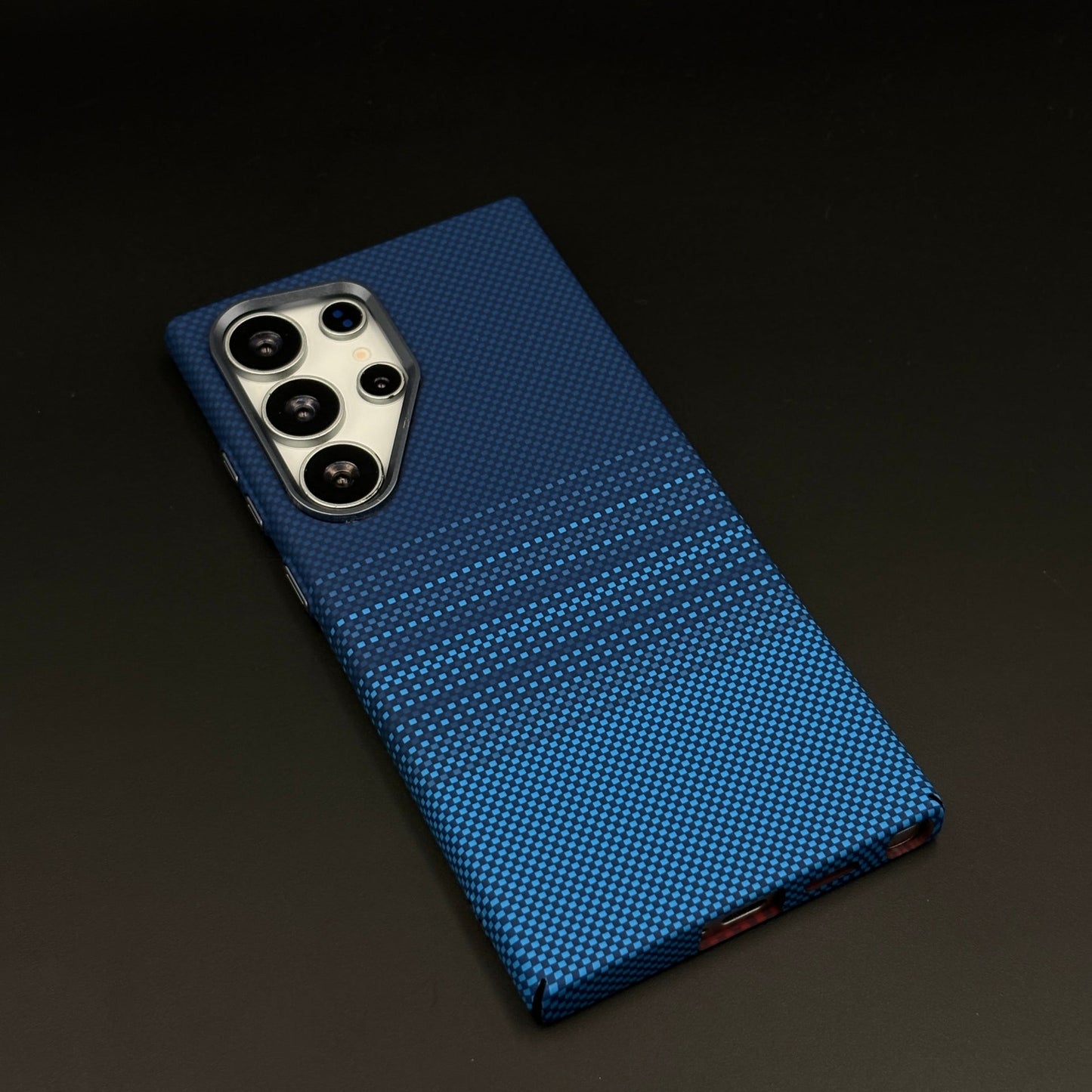 Aramid Texture Case Midnight Blue Stripe for Samsung Galaxy S25 Ultra Carbon Fibre Feel | Hidden MagSafe | Ultra Slim Fit