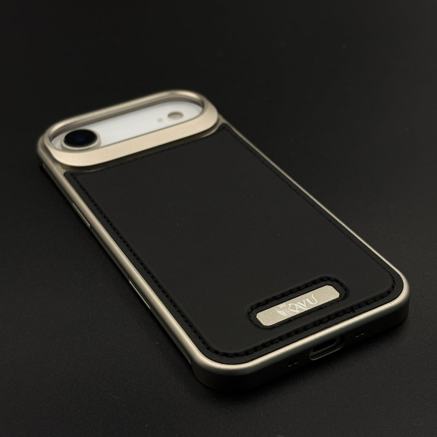 Aluminium Metal Leather Case Cover with Hidden MagSafe for iPhone 17 Air
