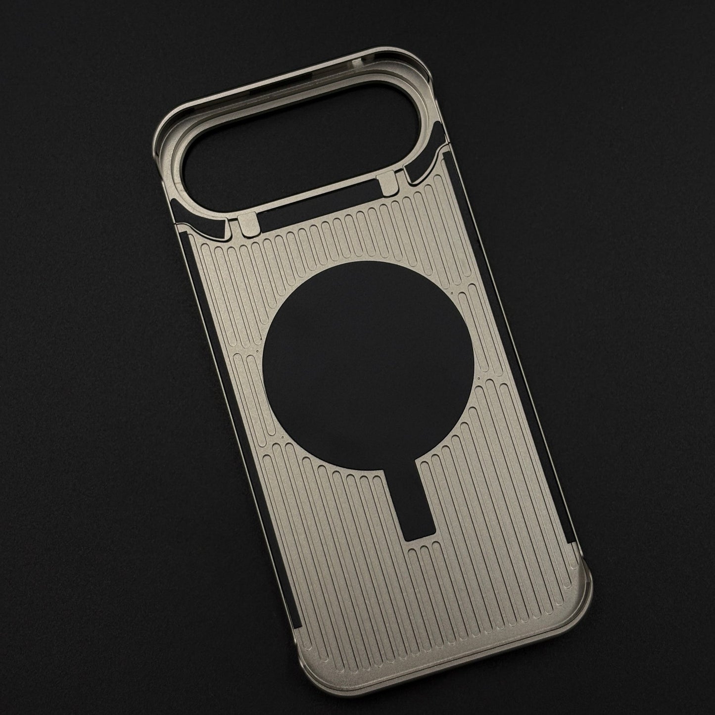 Aluminium Metal Leather Case Cover with Hidden MagSafe for iPhone 17 Air
