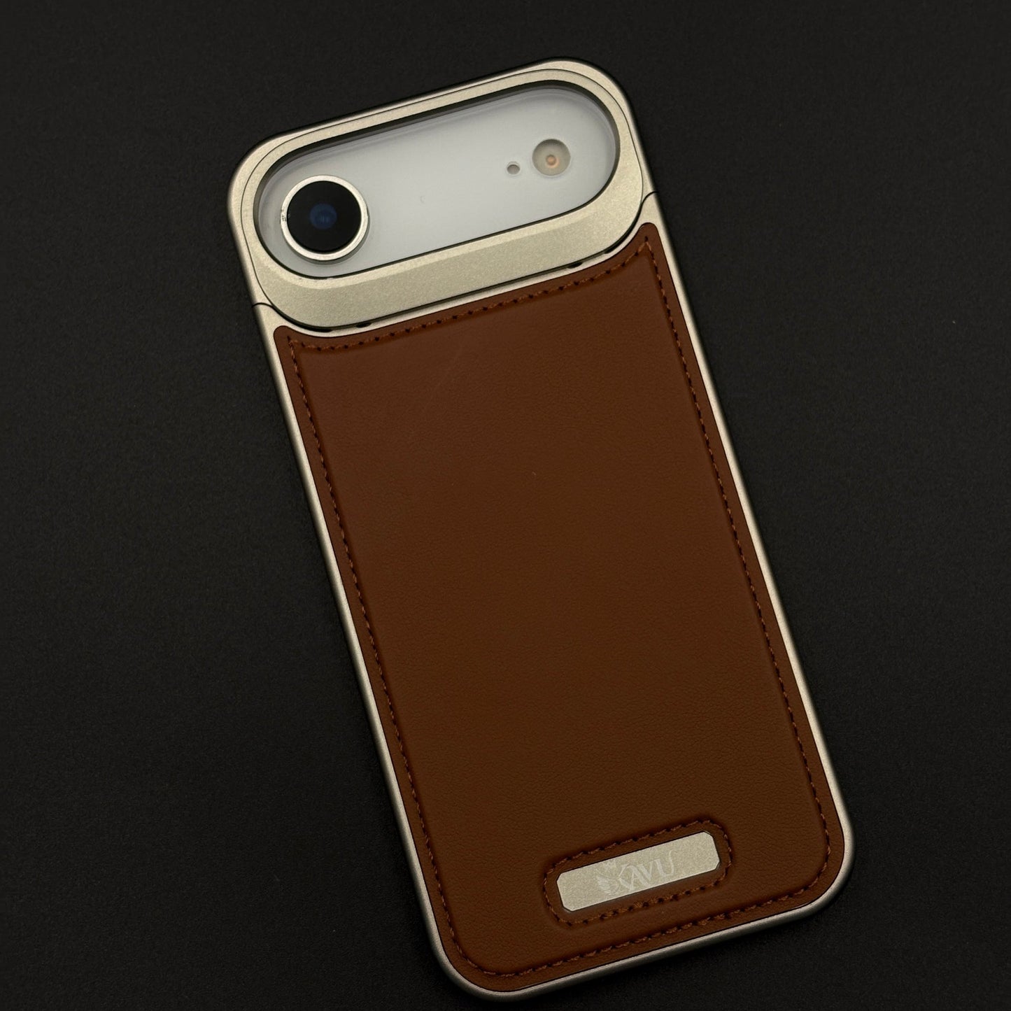 Aluminium Metal Leather Case Cover with Hidden MagSafe for iPhone 17 Air