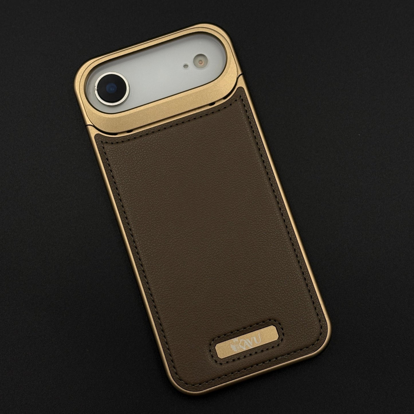 Aluminium Metal Leather Case Cover with Hidden MagSafe for iPhone 17 Air