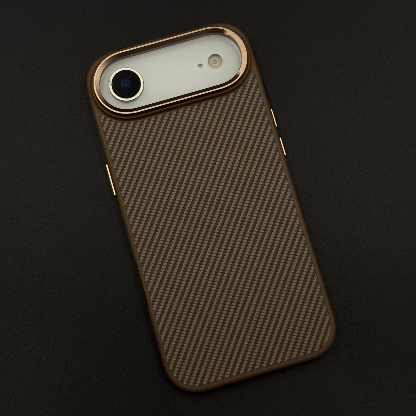 Carbon Fiber Texture Mobile Case Cover with Hidden MagSafe for iPhone 17 Air