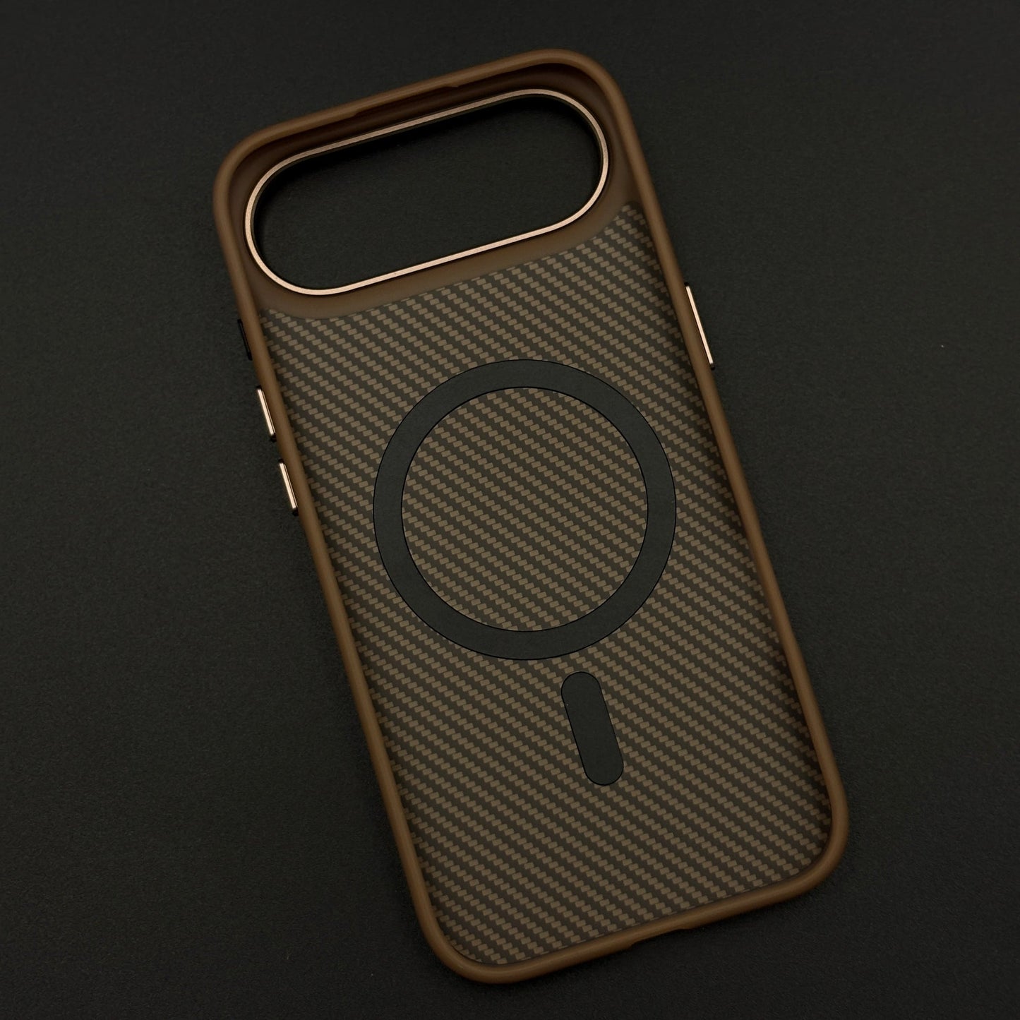 Carbon Fiber Texture Mobile Case Cover with Hidden MagSafe for iPhone 17 Air