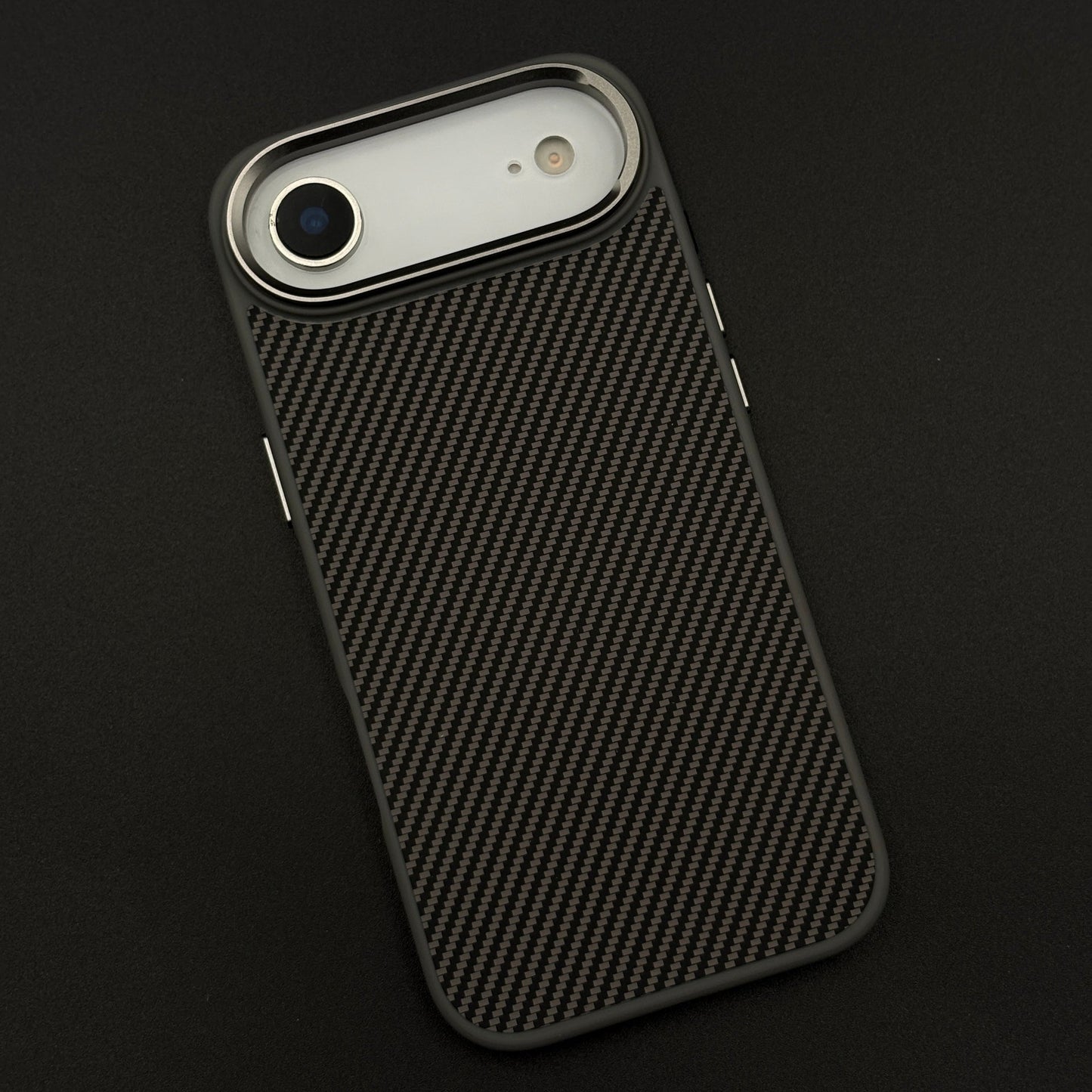 Carbon Fiber Texture Mobile Case Cover with Hidden MagSafe for iPhone 17 Air