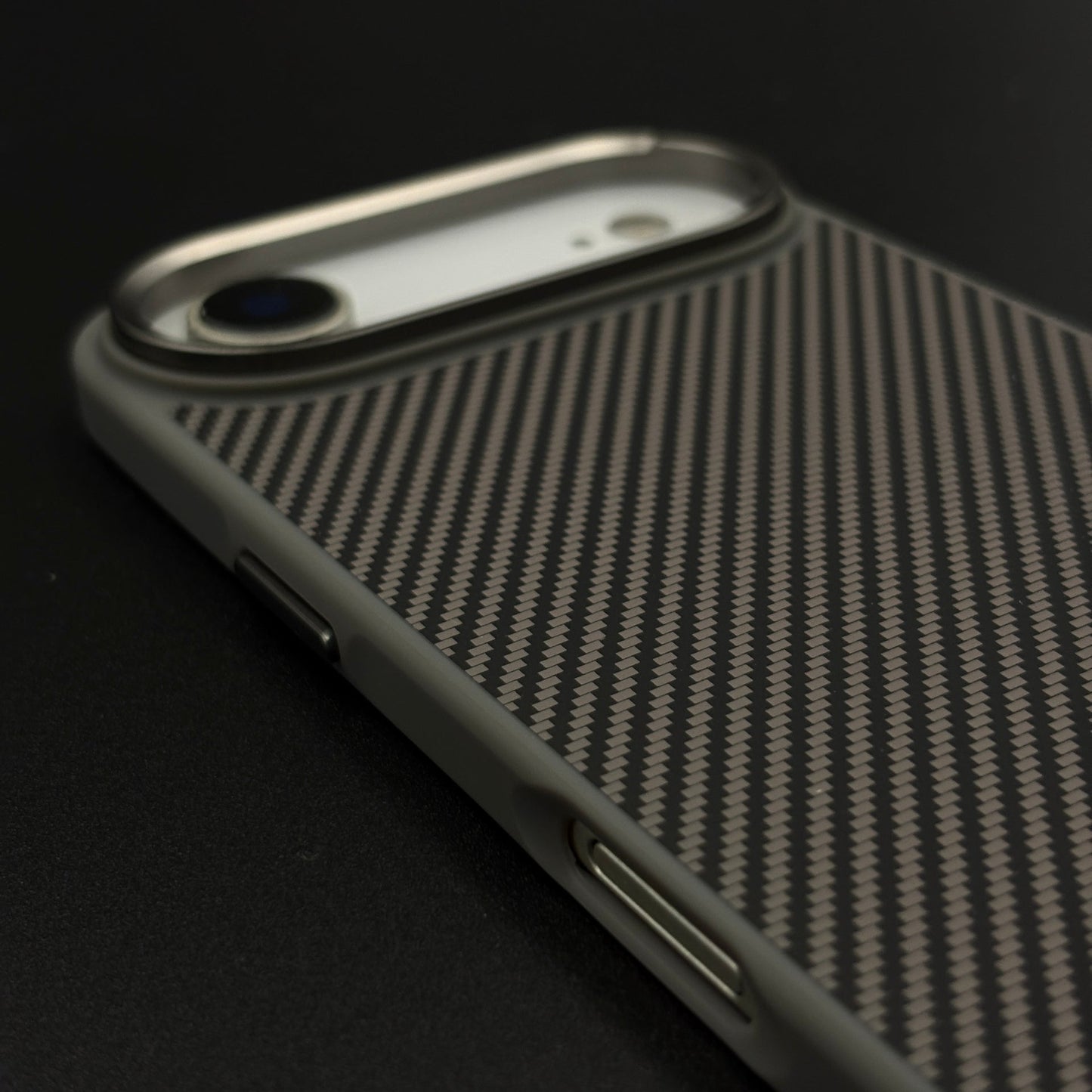 Carbon Fiber Texture Mobile Case Cover with Hidden MagSafe for iPhone 17 Air