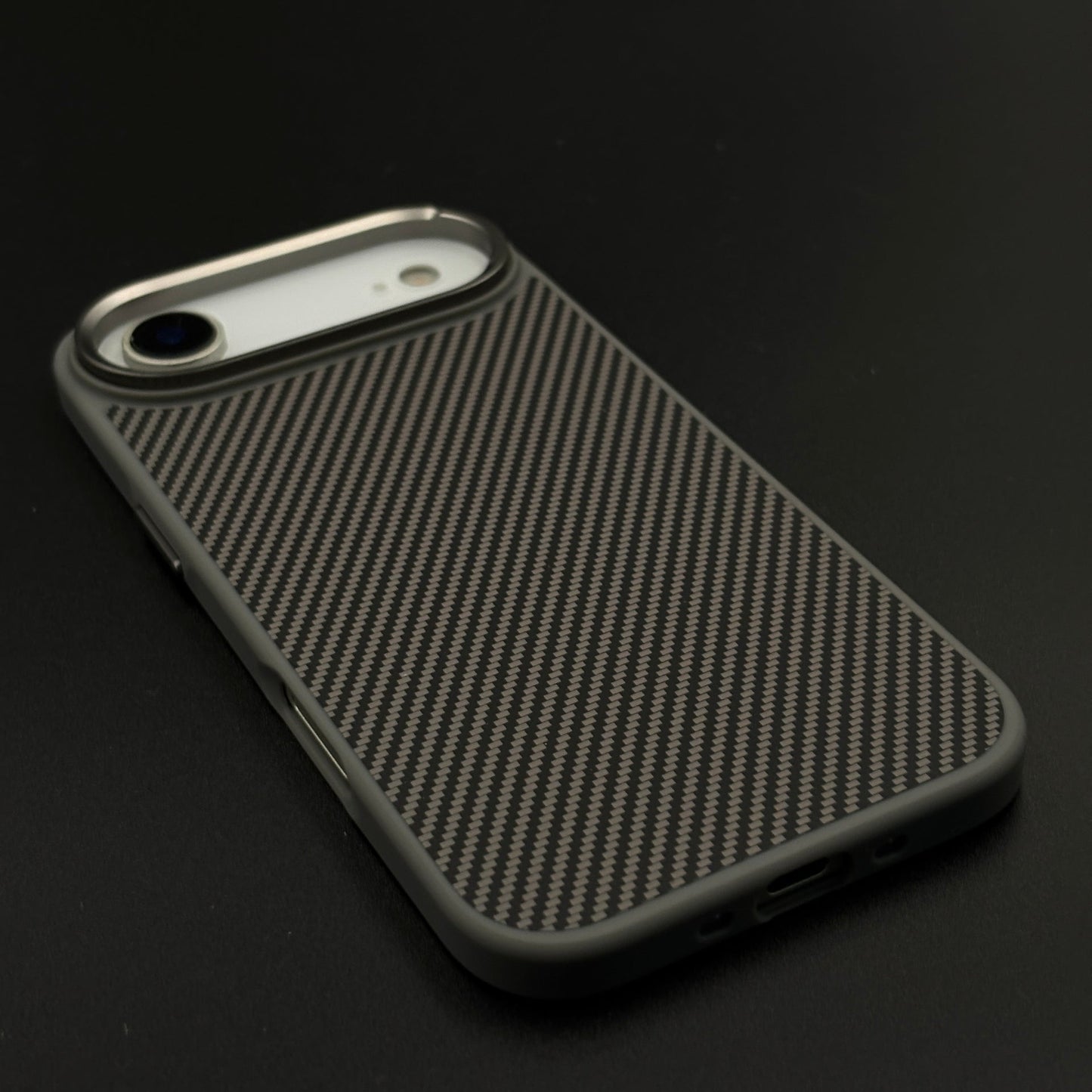 Carbon Fiber Texture Mobile Case Cover with Hidden MagSafe for iPhone 17 Air
