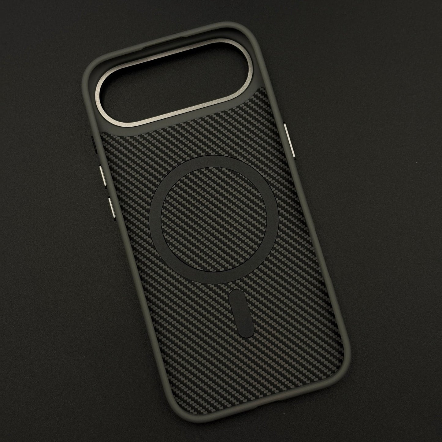 Carbon Fiber Texture Mobile Case Cover with Hidden MagSafe for iPhone 17 Air