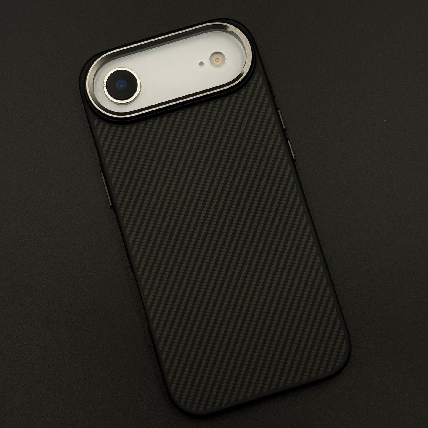 Carbon Fiber Texture Mobile Case Cover with Hidden MagSafe for iPhone 17 Air