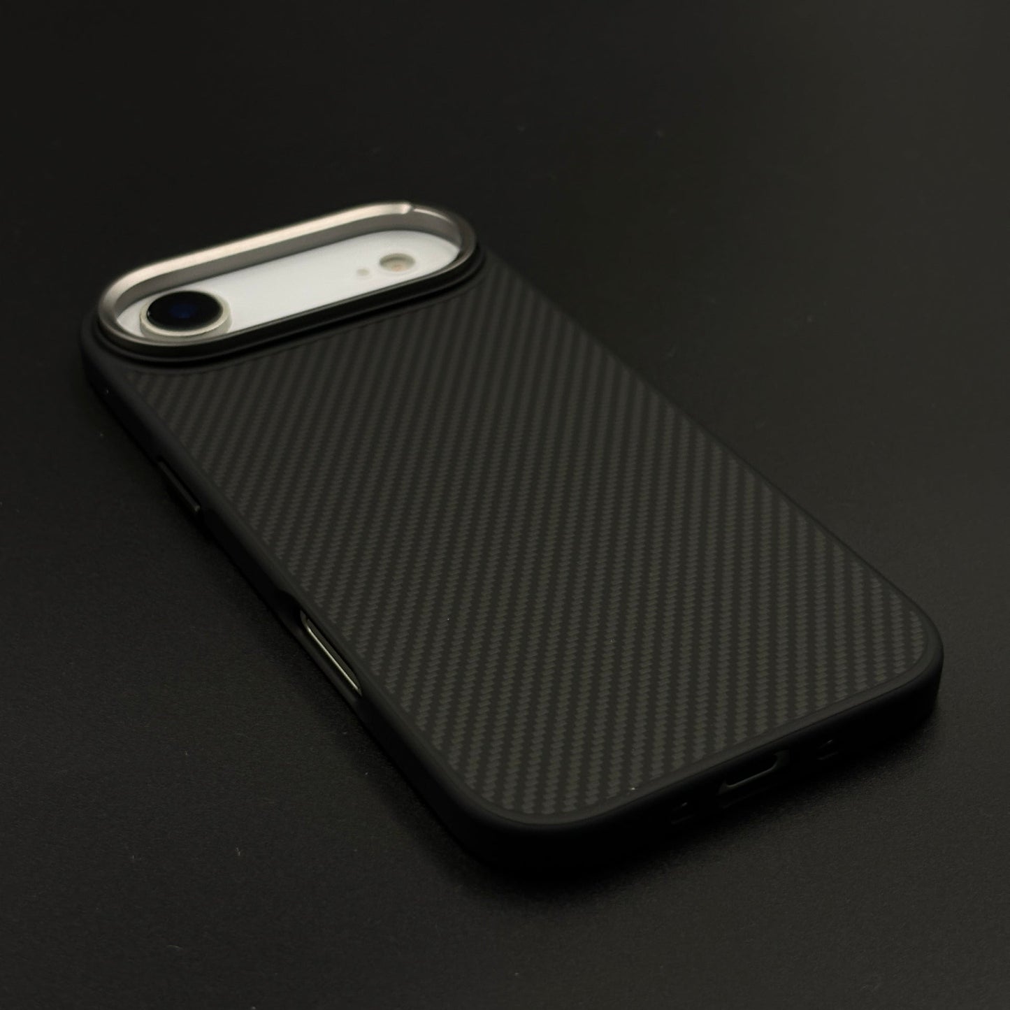 Carbon Fiber Texture Mobile Case Cover with Hidden MagSafe for iPhone 17 Air