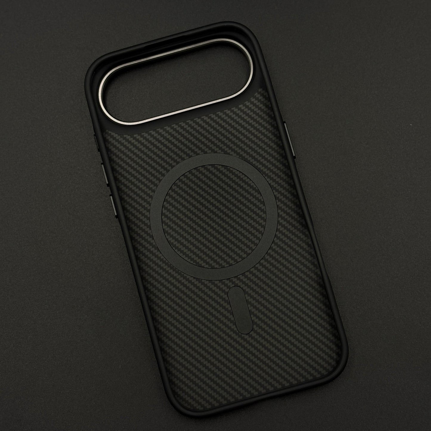 Carbon Fiber Texture Mobile Case Cover with Hidden MagSafe for iPhone 17 Air