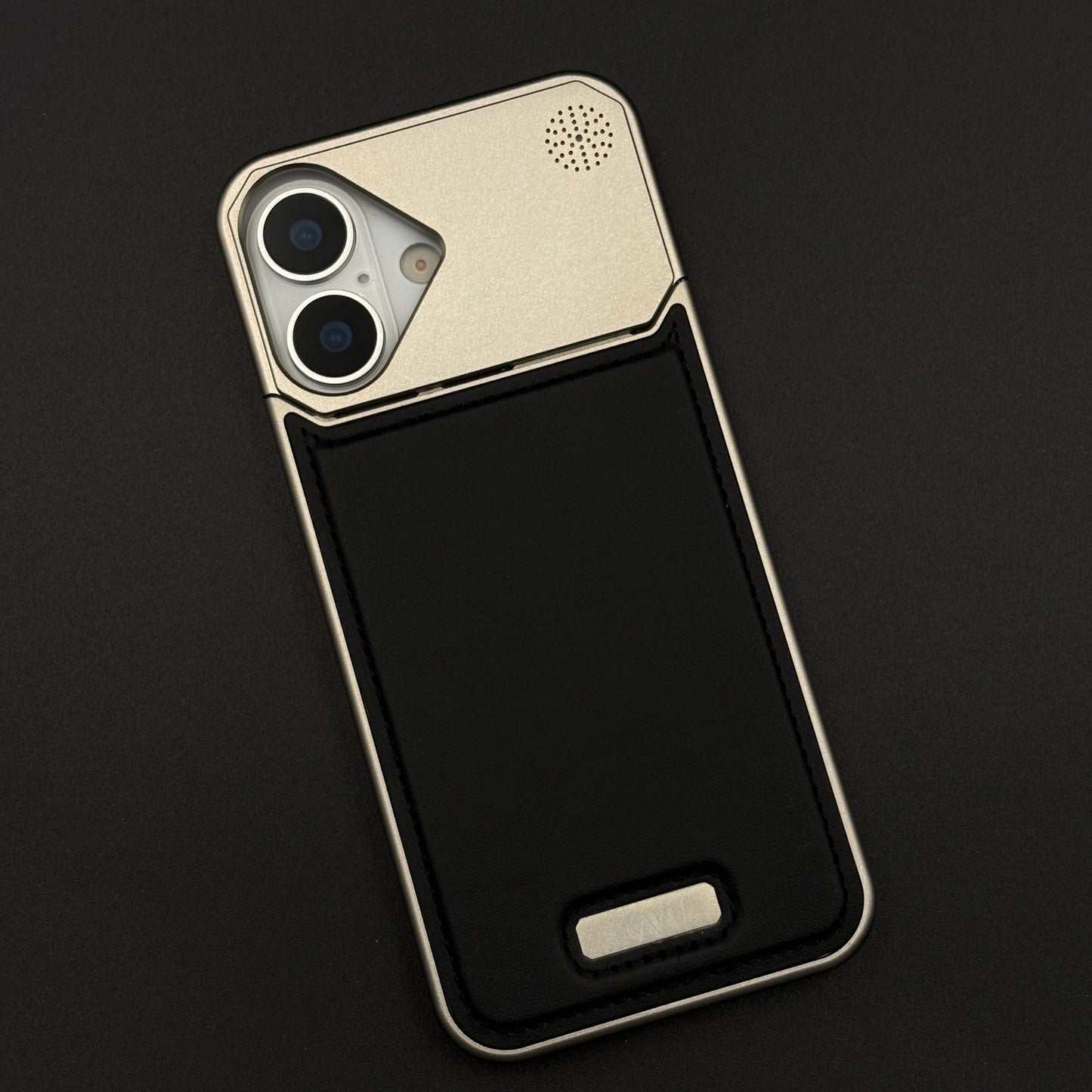 Aluminium Metal Leather Case Cover with Hidden MagSafe for iPhone 17