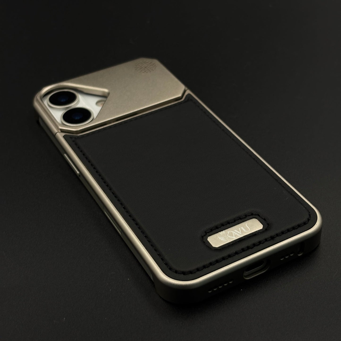 Aluminium Metal Leather Case Cover with Hidden MagSafe for iPhone 17