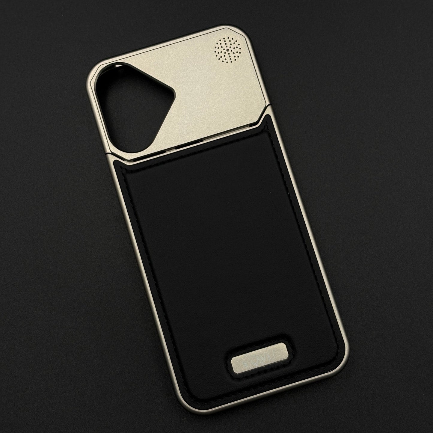 Aluminium Metal Leather Case Cover with Hidden MagSafe for iPhone 17