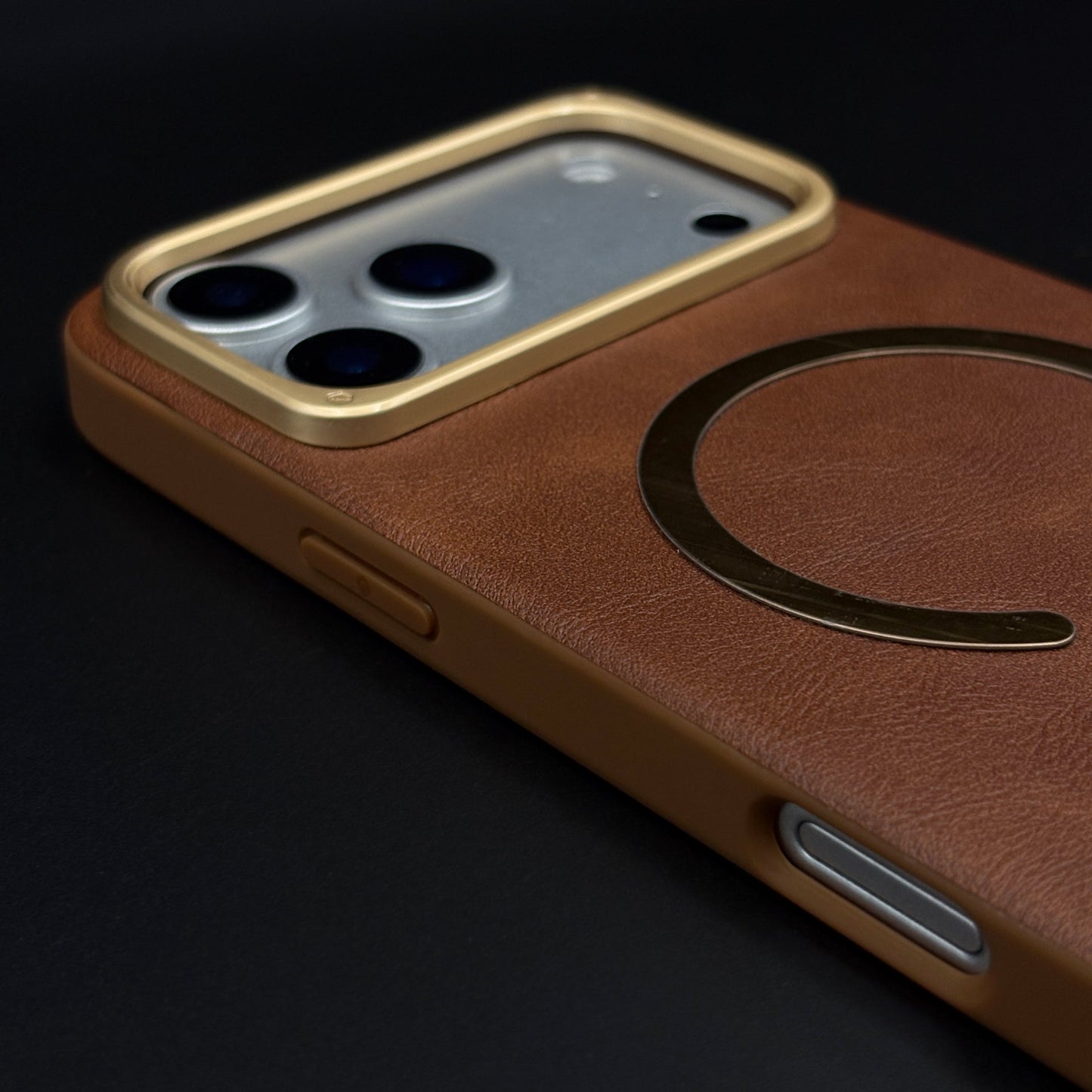 Leather MagSafe Mobile Case Cover for iPhone 17 Series | Slim Protective Back