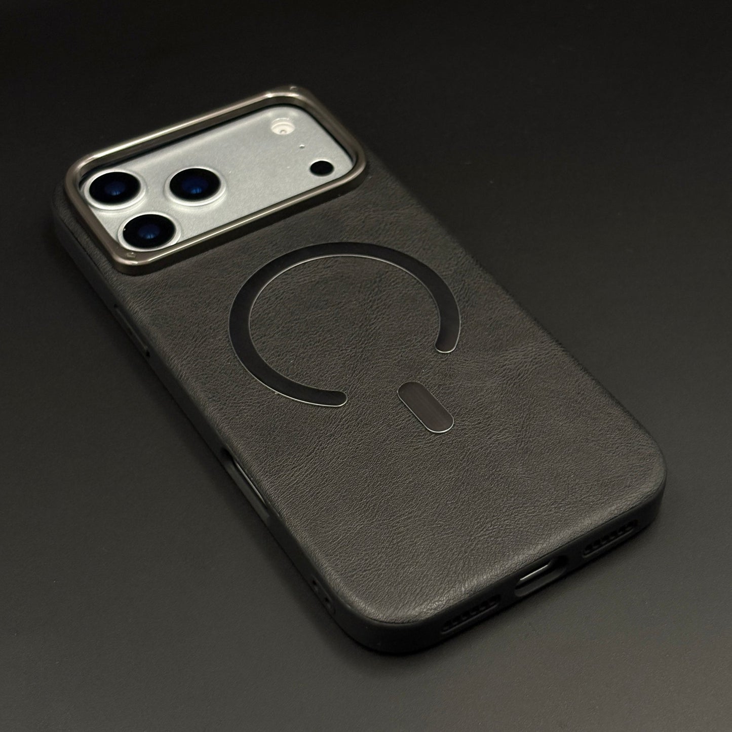 Leather MagSafe Mobile Case Cover for iPhone 17 Series | Slim Protective Back