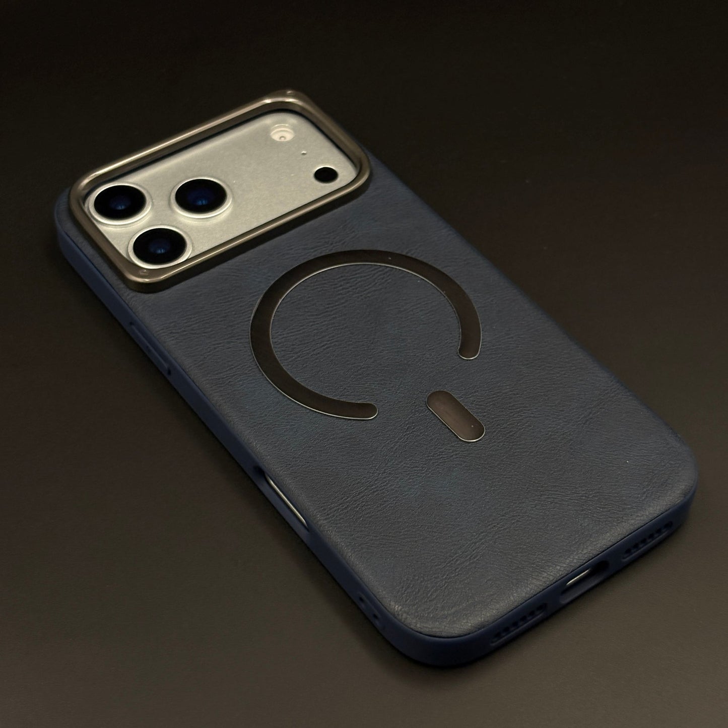 Leather MagSafe Mobile Case Cover for iPhone 17 Series | Slim Protective Back