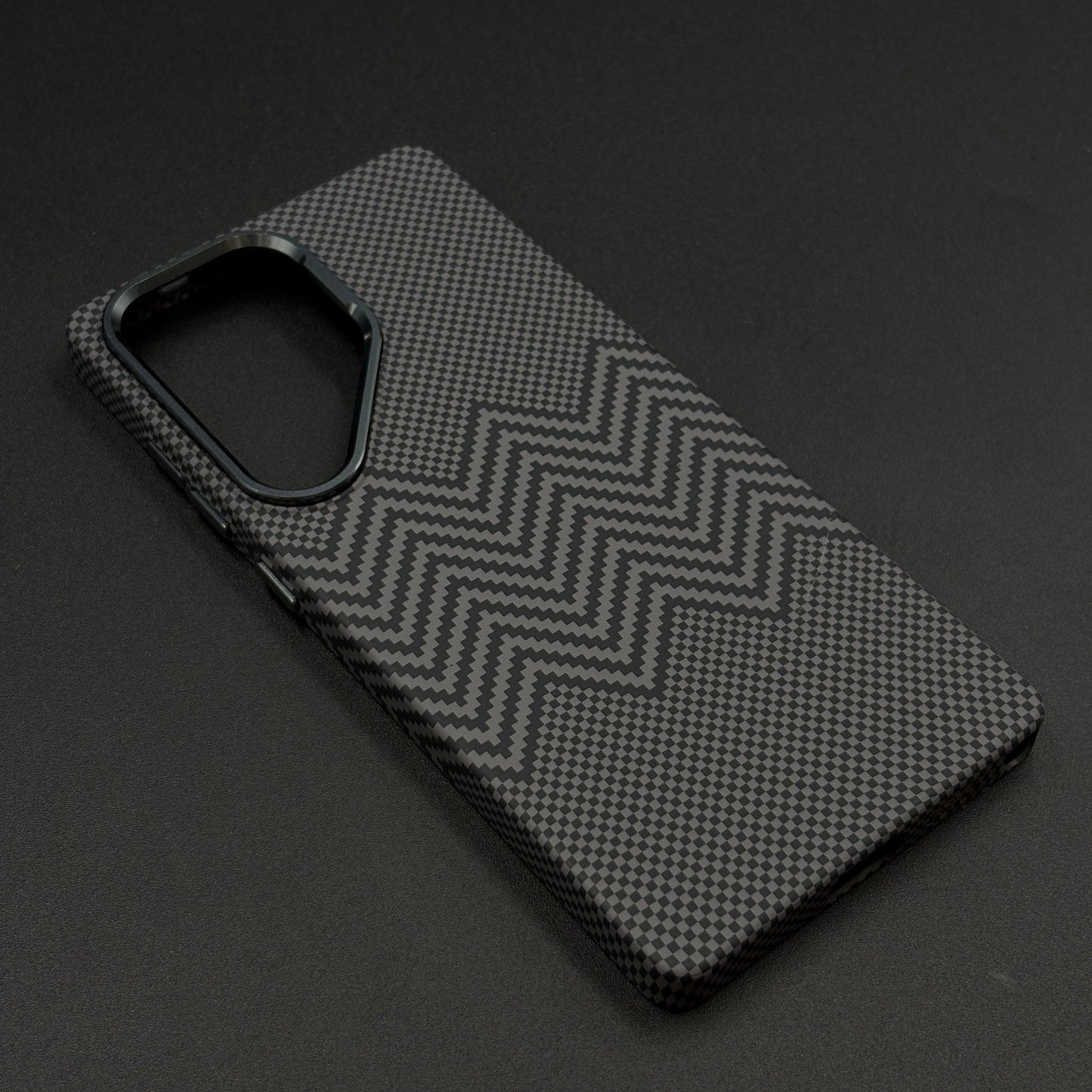 Aramid Texture Case Dual Tone Black for Samsung Galaxy S24 Ultra Carbon Fibre Feel | Hidden MagSafe | Ultra Slim Fit