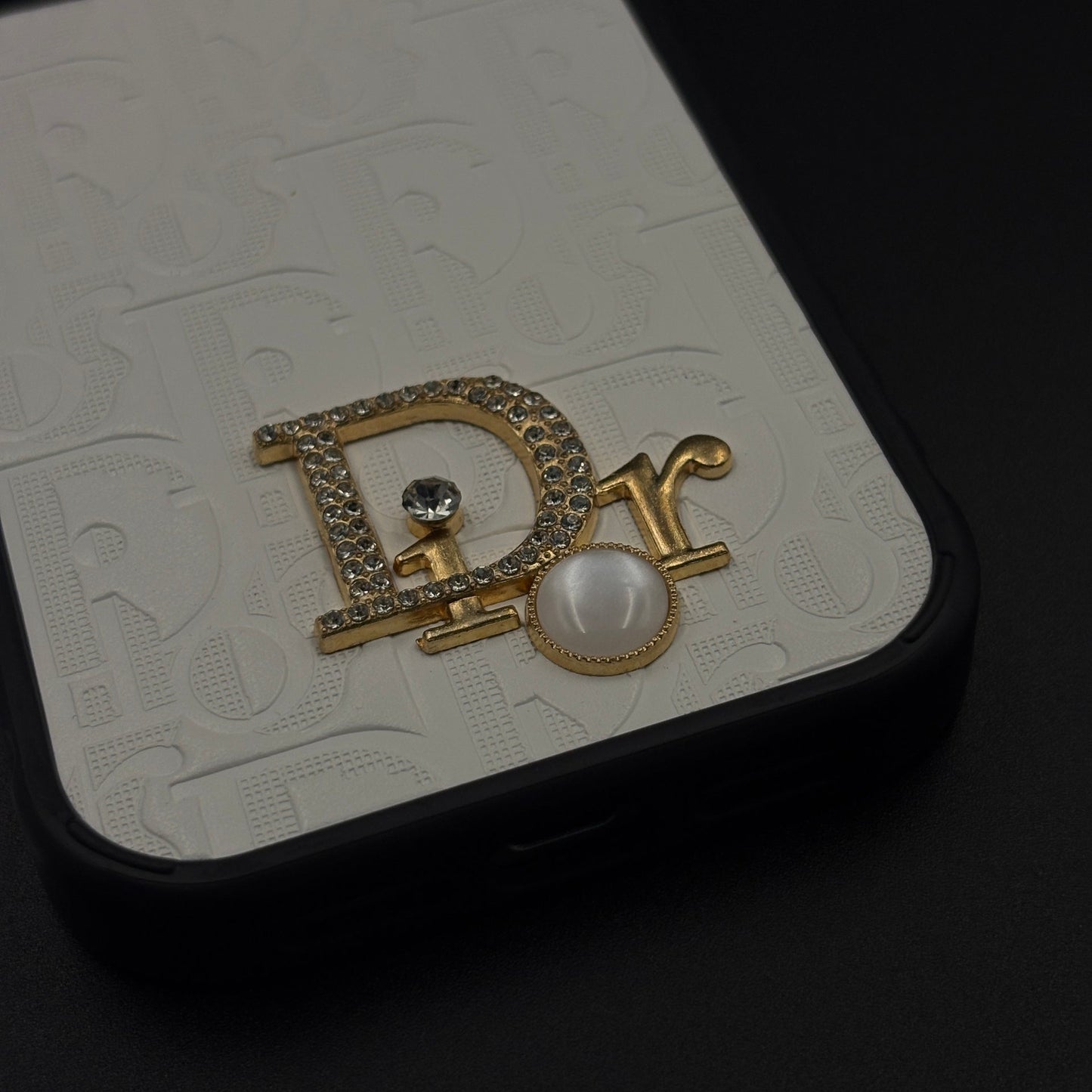 CD Embossed Jeweled Style Emblem Case for iPhone 17 Series with Premium Textured Finish