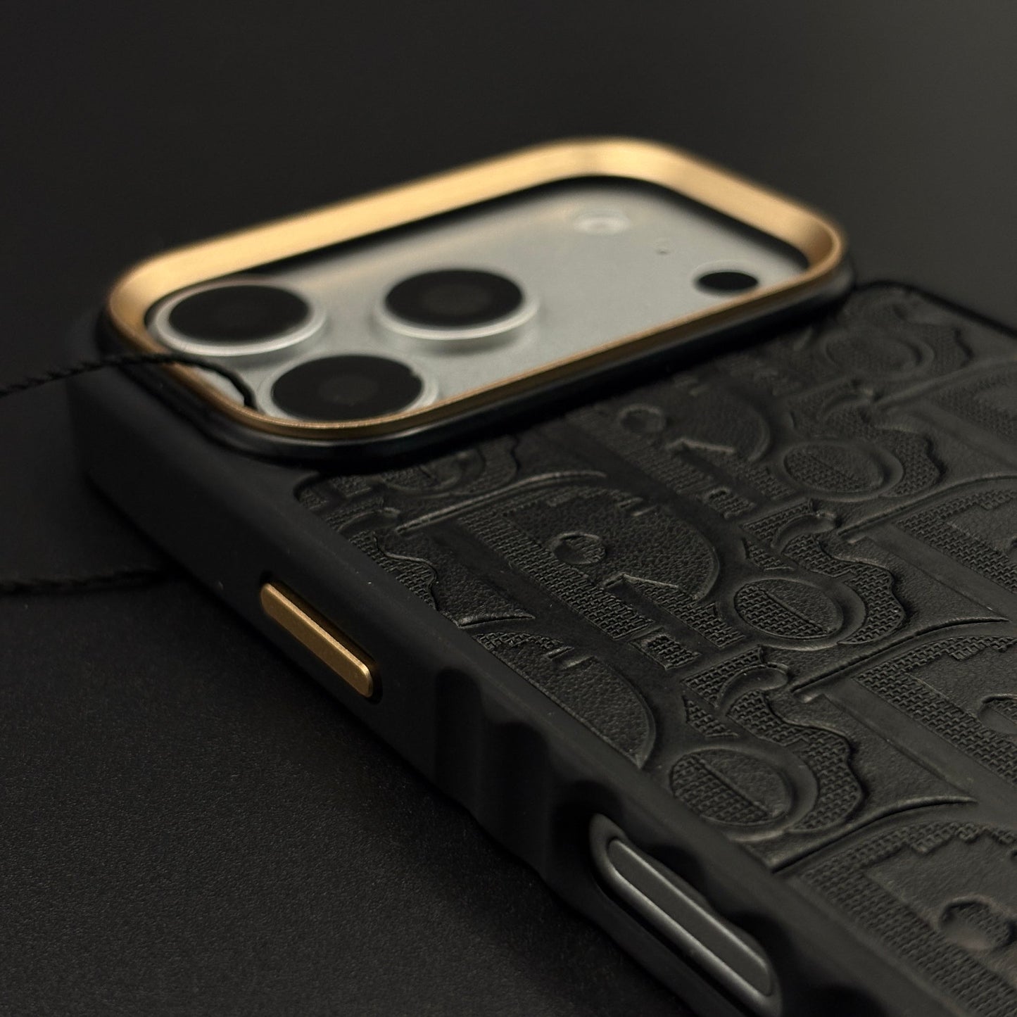CD Embossed Jeweled Style Emblem Case for iPhone 17 Series with Premium Textured Finish