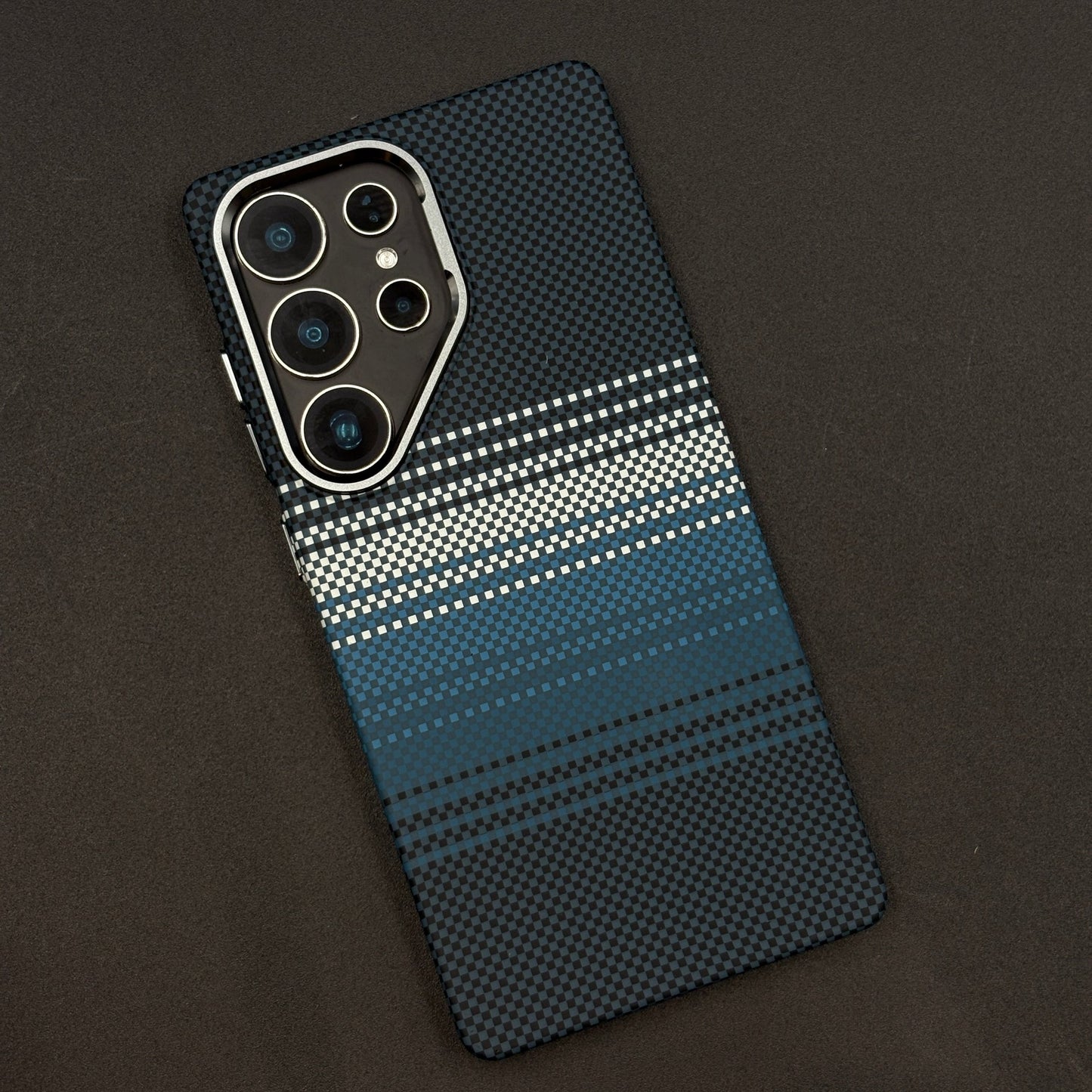 Teal Premium Slim Case for Samsung Galaxy S24 Ultra | Rare Aramid Texture Finish | Real Carbon Fibre Feel | Hidden MagSafe