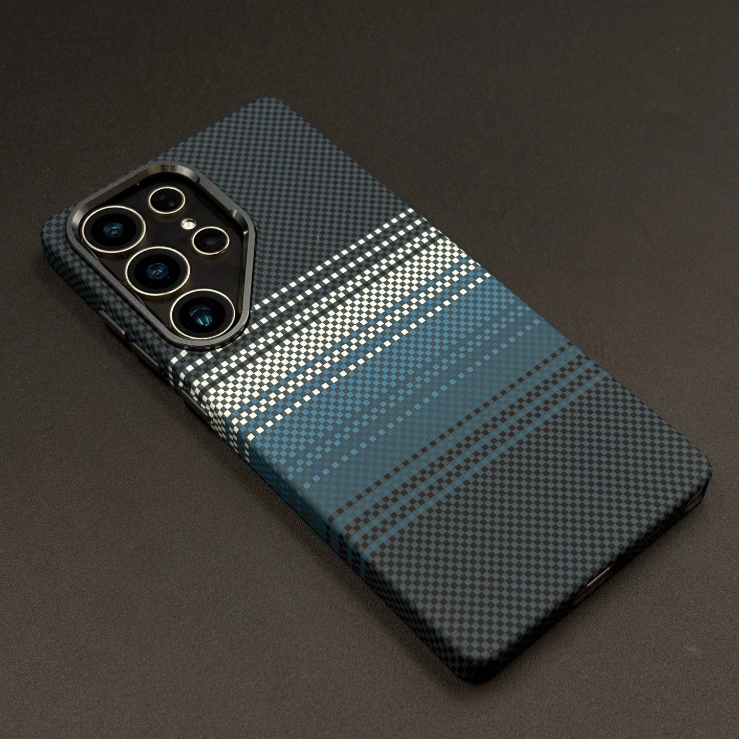 Teal Premium Slim Case for Samsung Galaxy S24 Ultra | Rare Aramid Texture Finish | Real Carbon Fibre Feel | Hidden MagSafe