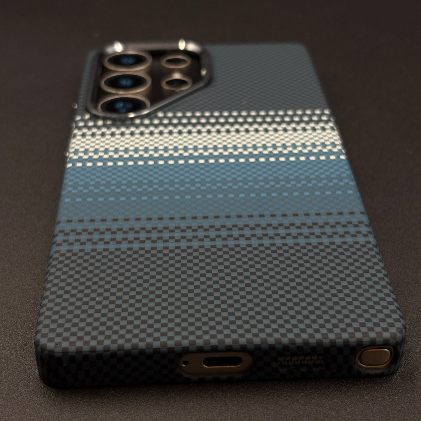 Teal Premium Slim Case for Samsung Galaxy S24 Ultra | Rare Aramid Texture Finish | Real Carbon Fibre Feel | Hidden MagSafe
