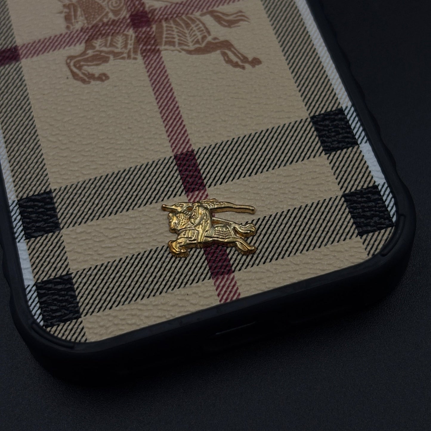 BBRY Luxe Heritage Plaid Case for iPhone 17 Series with Gold Accent and Classic Check Finish