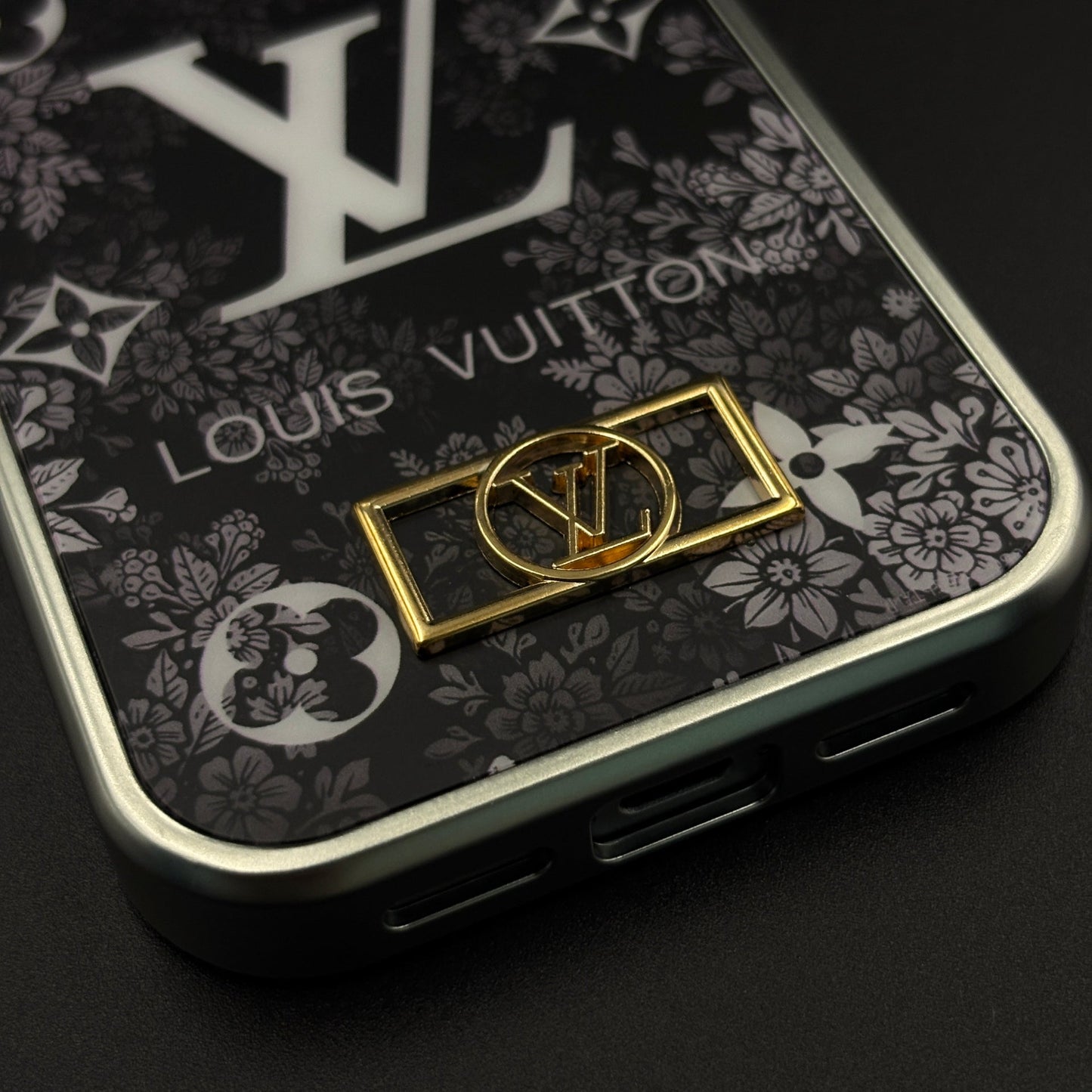 Luxury Floral Monogram Noir Designer Case for iPhone 17 Series