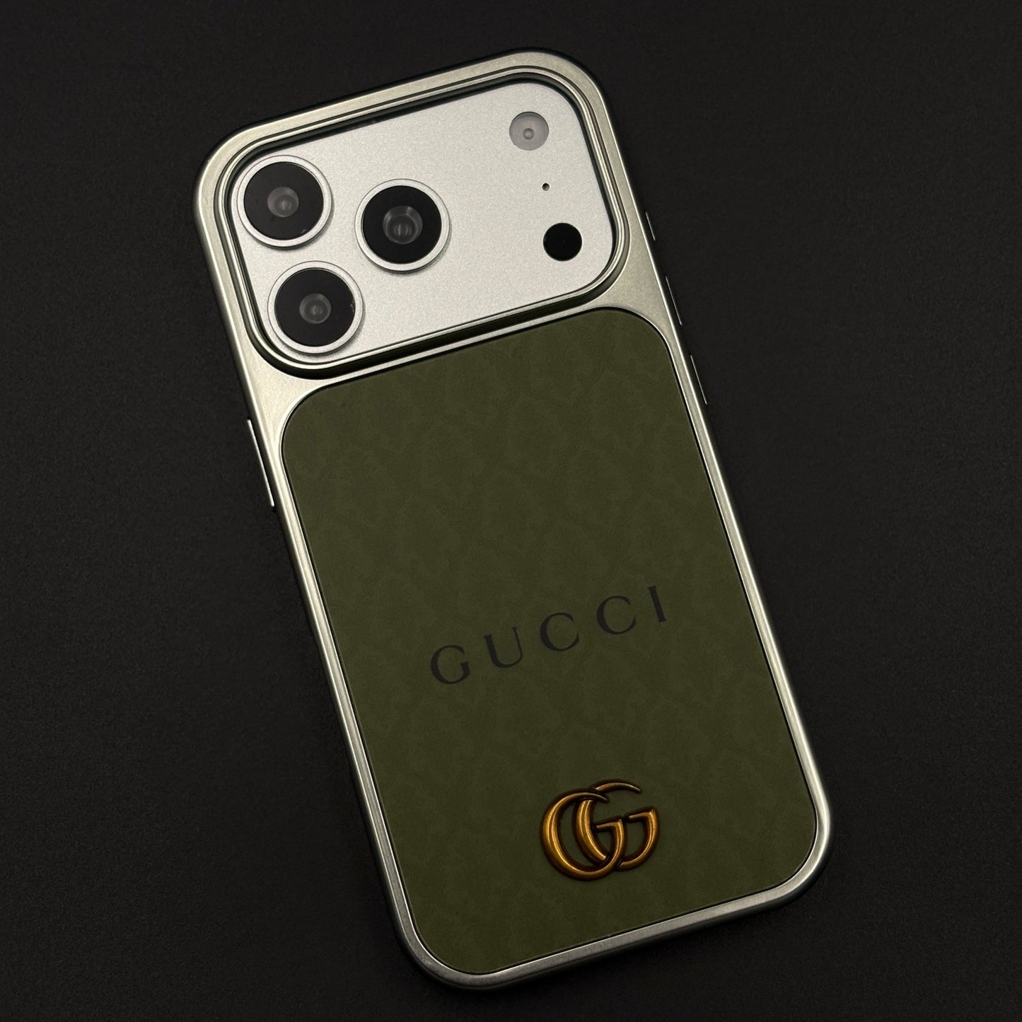 Luxe Olive GG Monogram Luxe Case for iPhone 17 Series