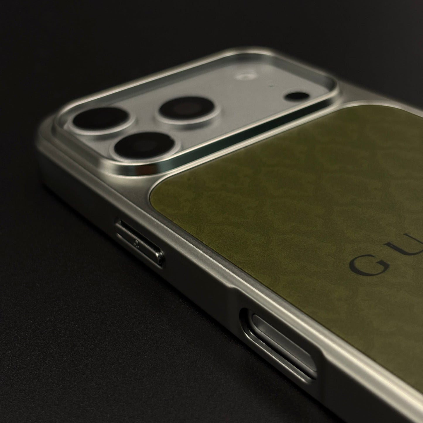 Luxe Olive GG Monogram Luxe Case for iPhone 17 Series
