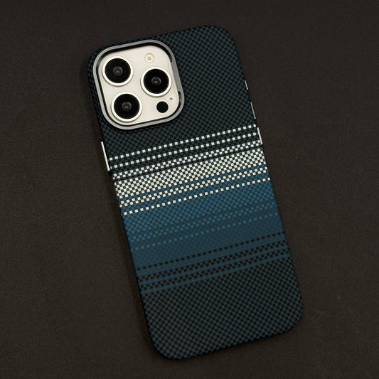 iPhone Series Teal Premium Slim Case | Rare Aramid Texture Finish | Real Carbon Fibre Feel | Hidden MagSafe