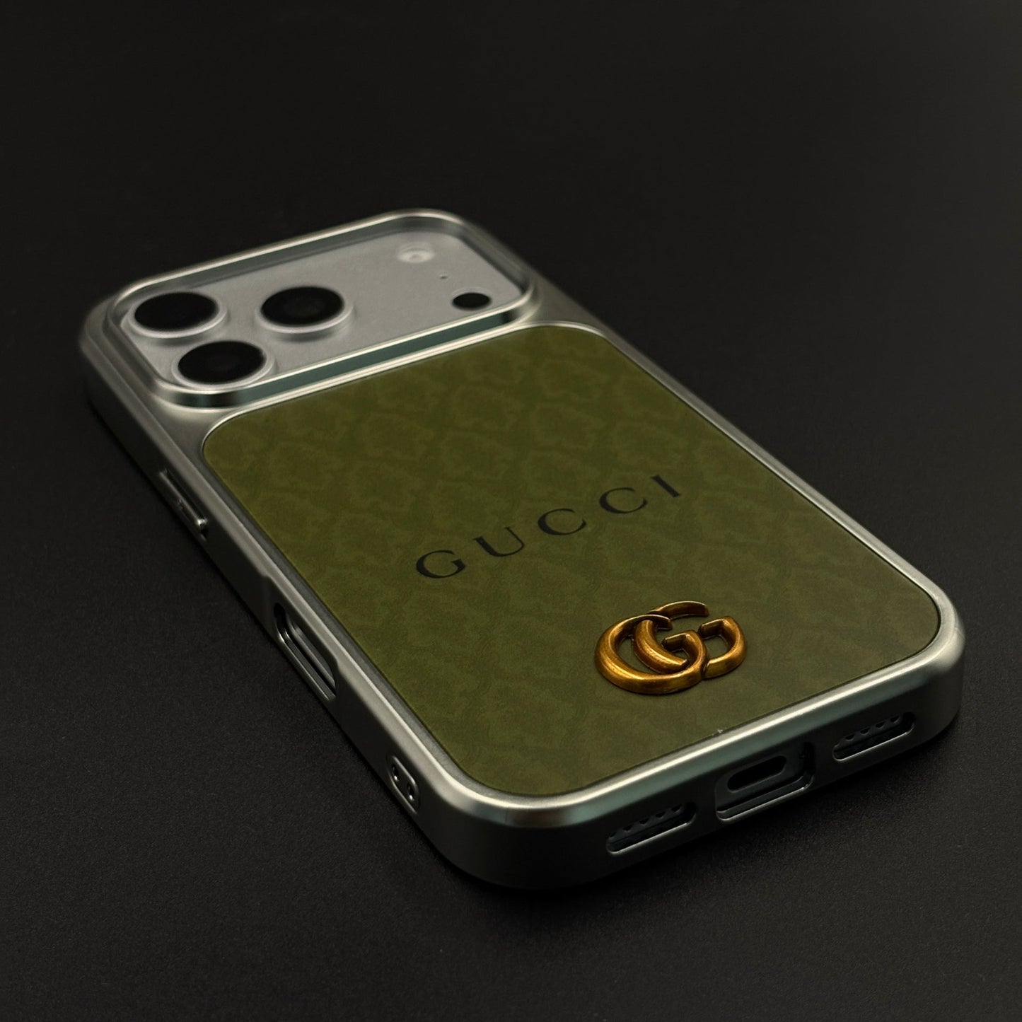 Luxe Olive GG Monogram Luxe Case for iPhone 17 Series