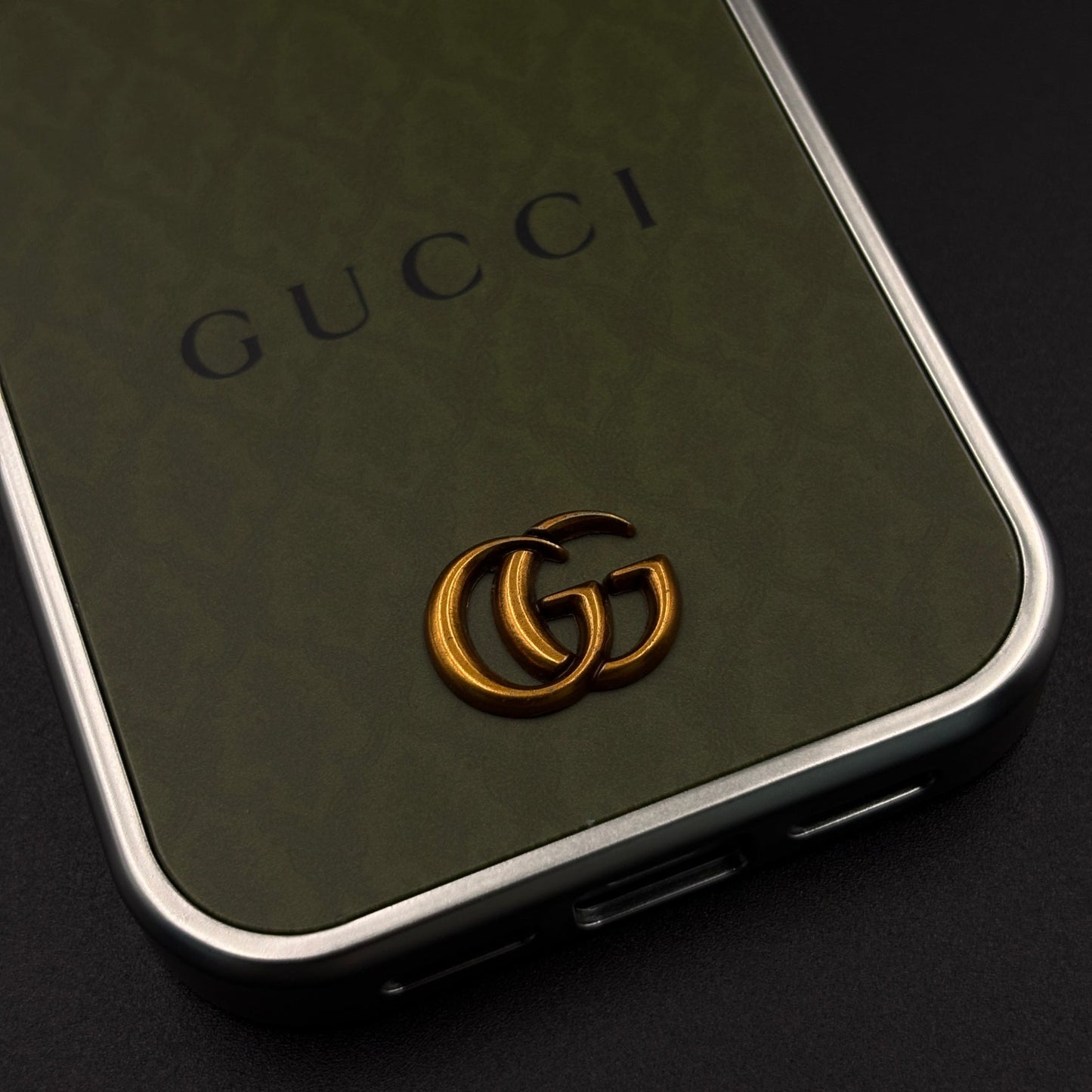Luxe Olive GG Monogram Luxe Case for iPhone 17 Series
