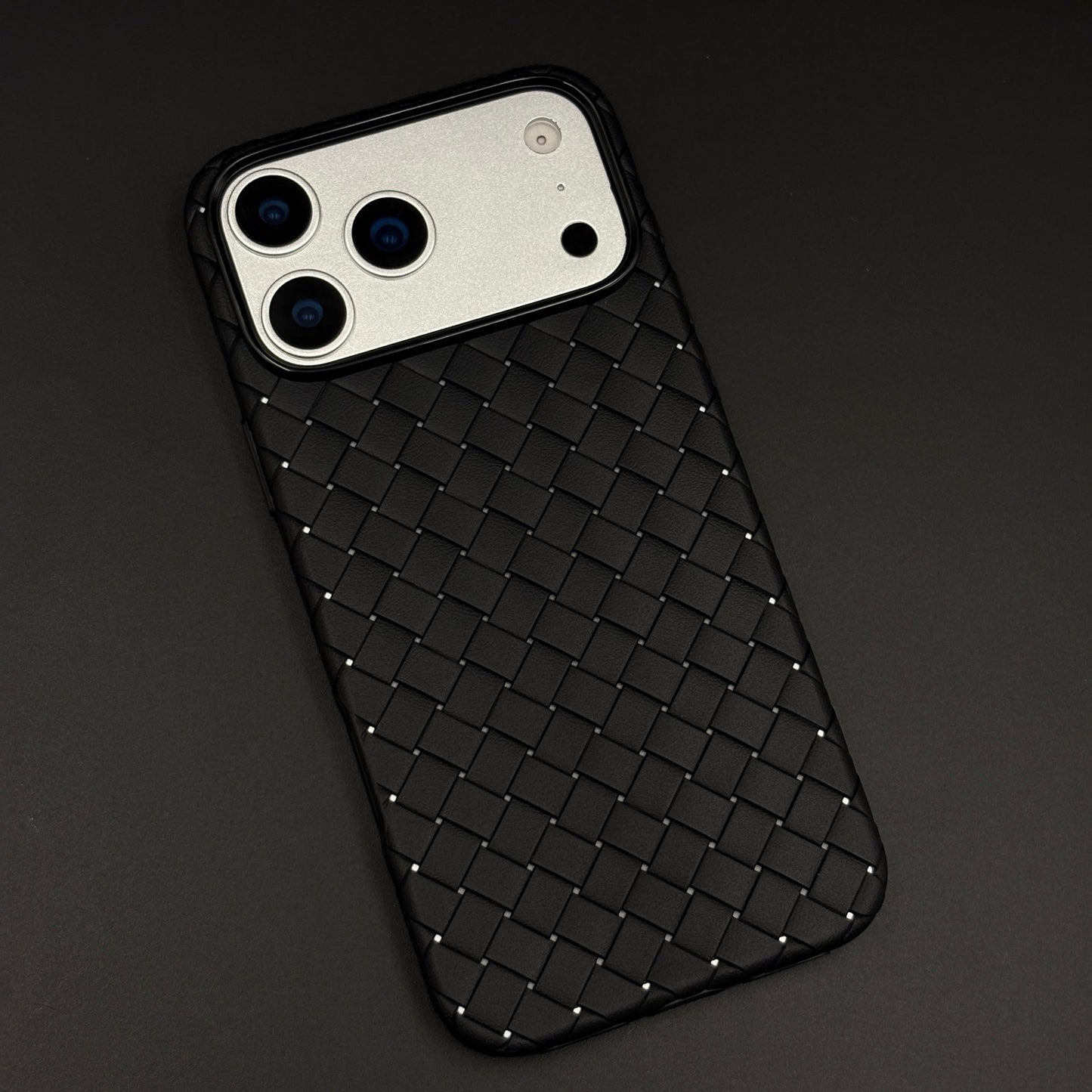 Woven Leather Mobile Case Cover for iPhone 17 Series | Basket Weave Slim Protection