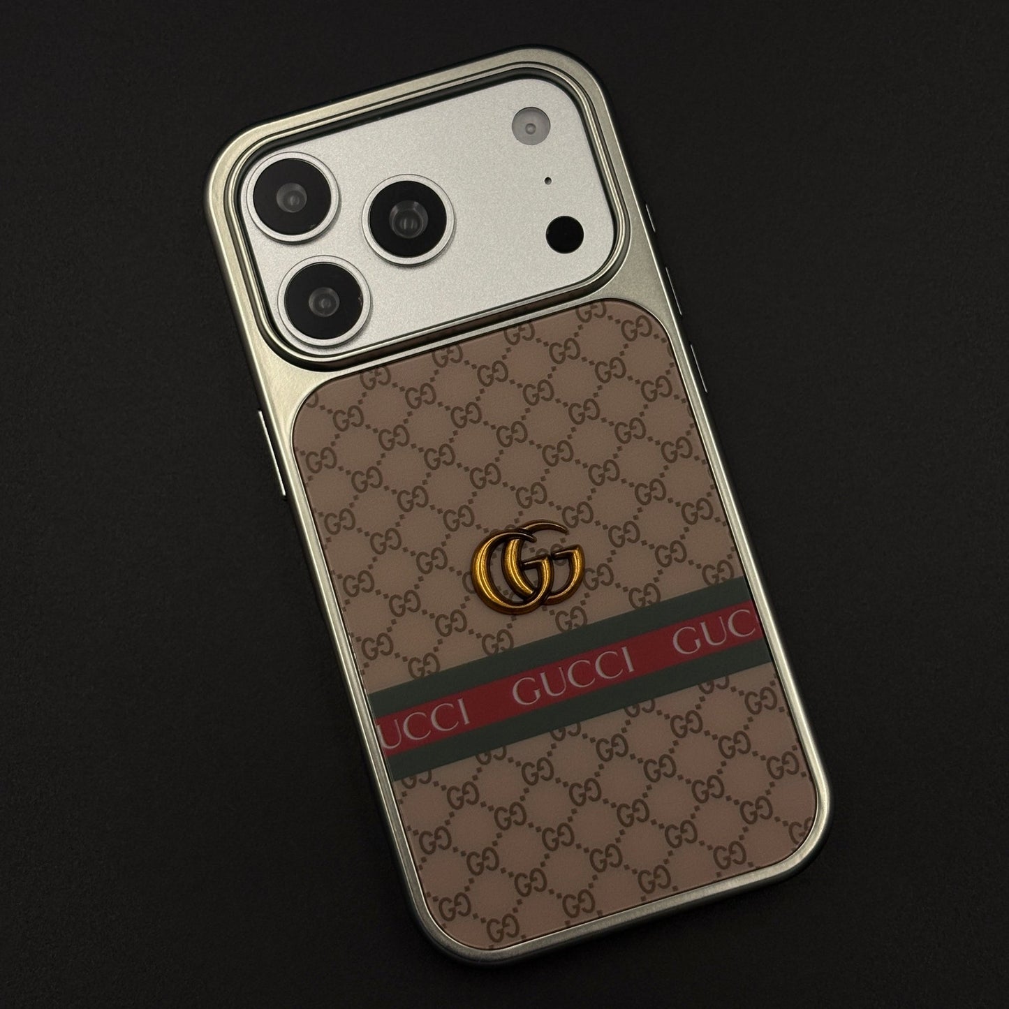 Heritage GG Stripe Monogram Luxe Case for iPhone 17 Series
