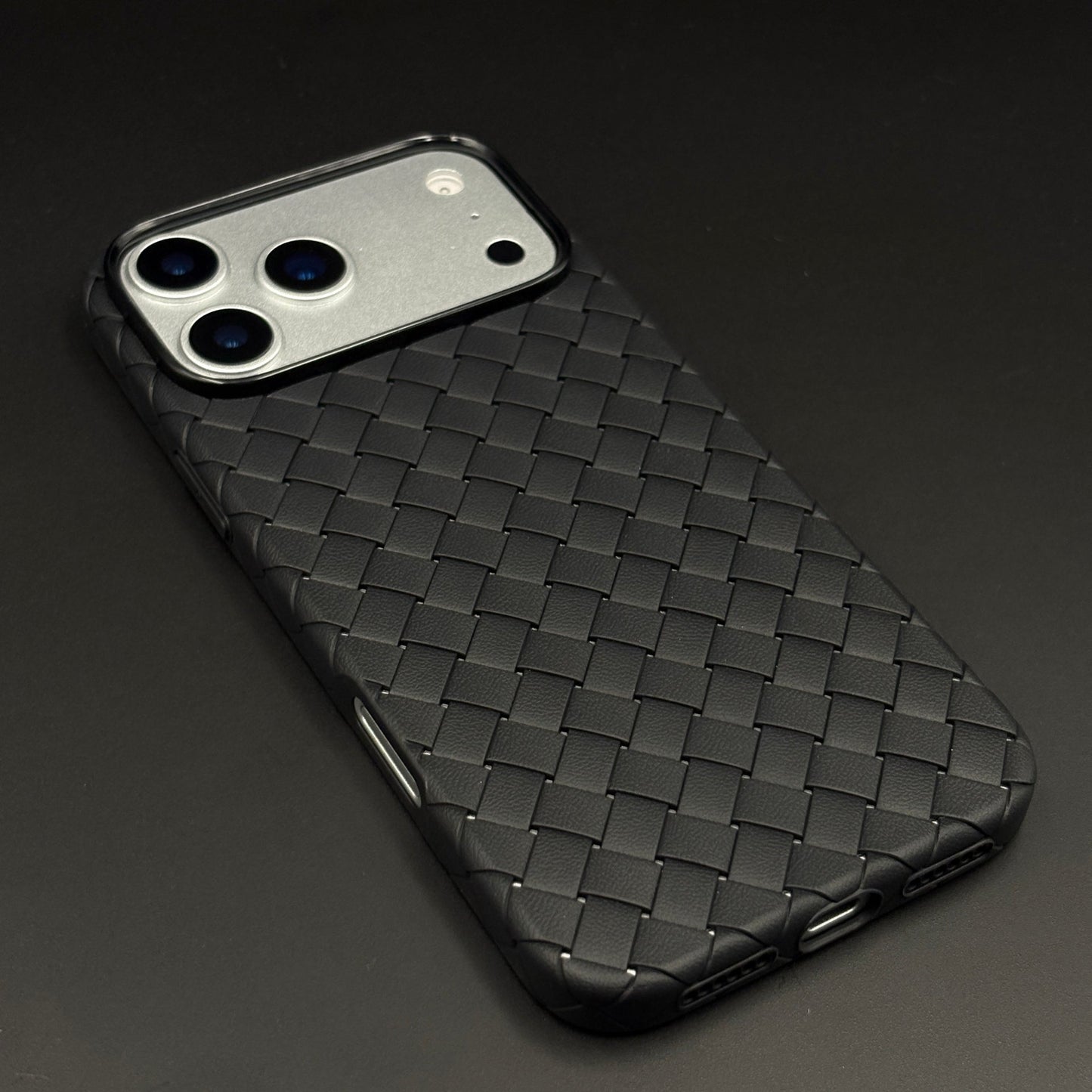 Woven Leather Mobile Case Cover for iPhone 17 Series | Basket Weave Slim Protection