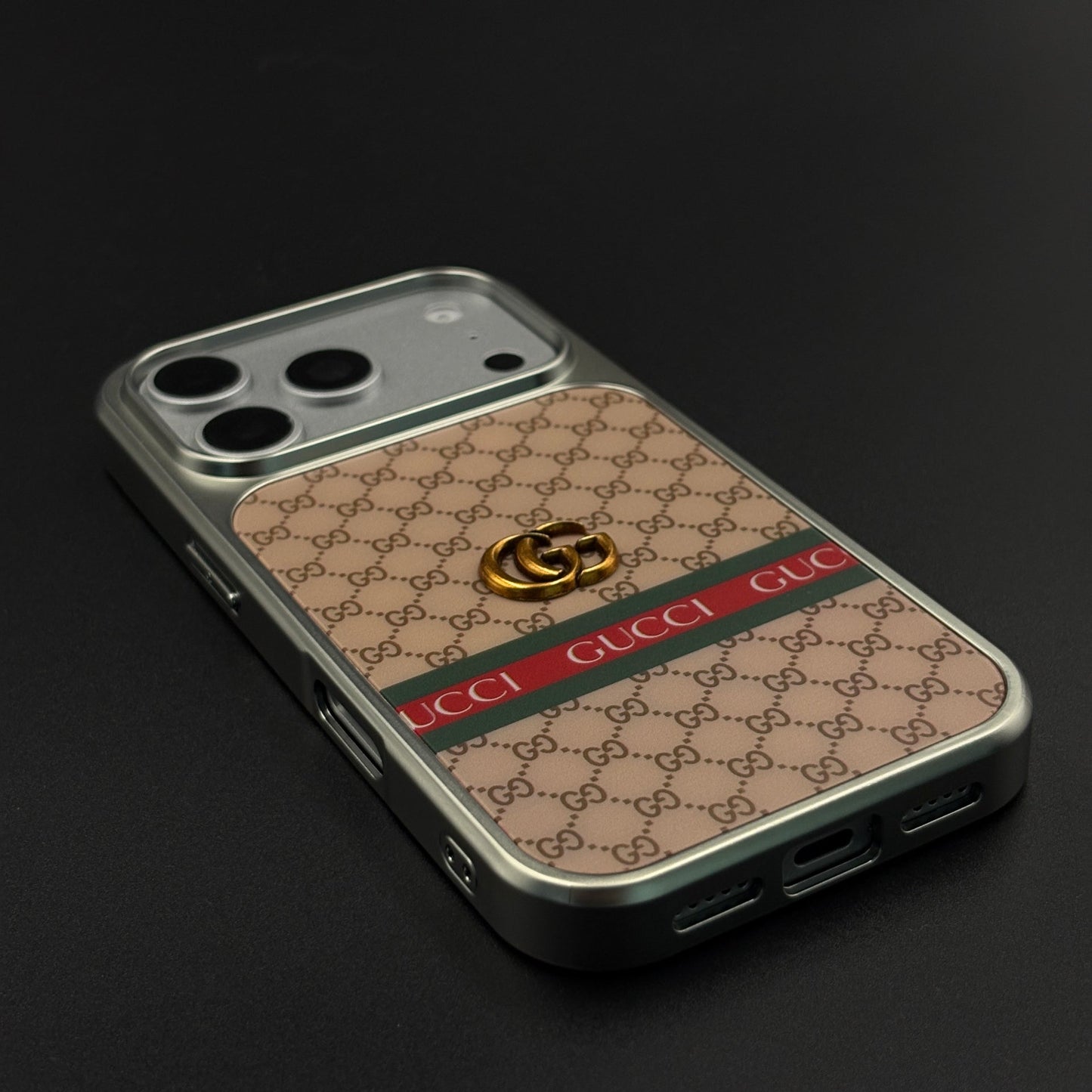 Heritage GG Stripe Monogram Luxe Case for iPhone 17 Series