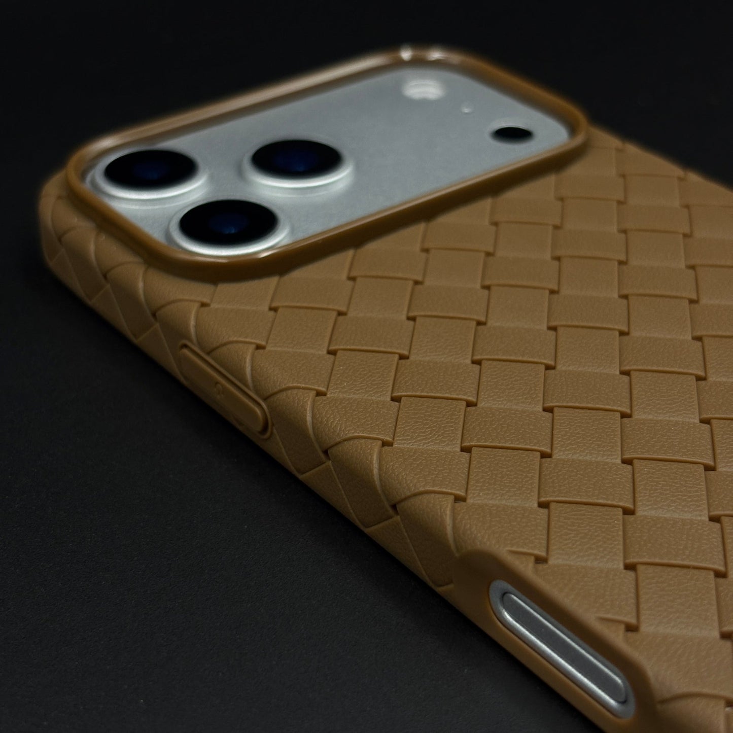 Woven Leather Mobile Case Cover for iPhone 17 Series | Basket Weave Slim Protection