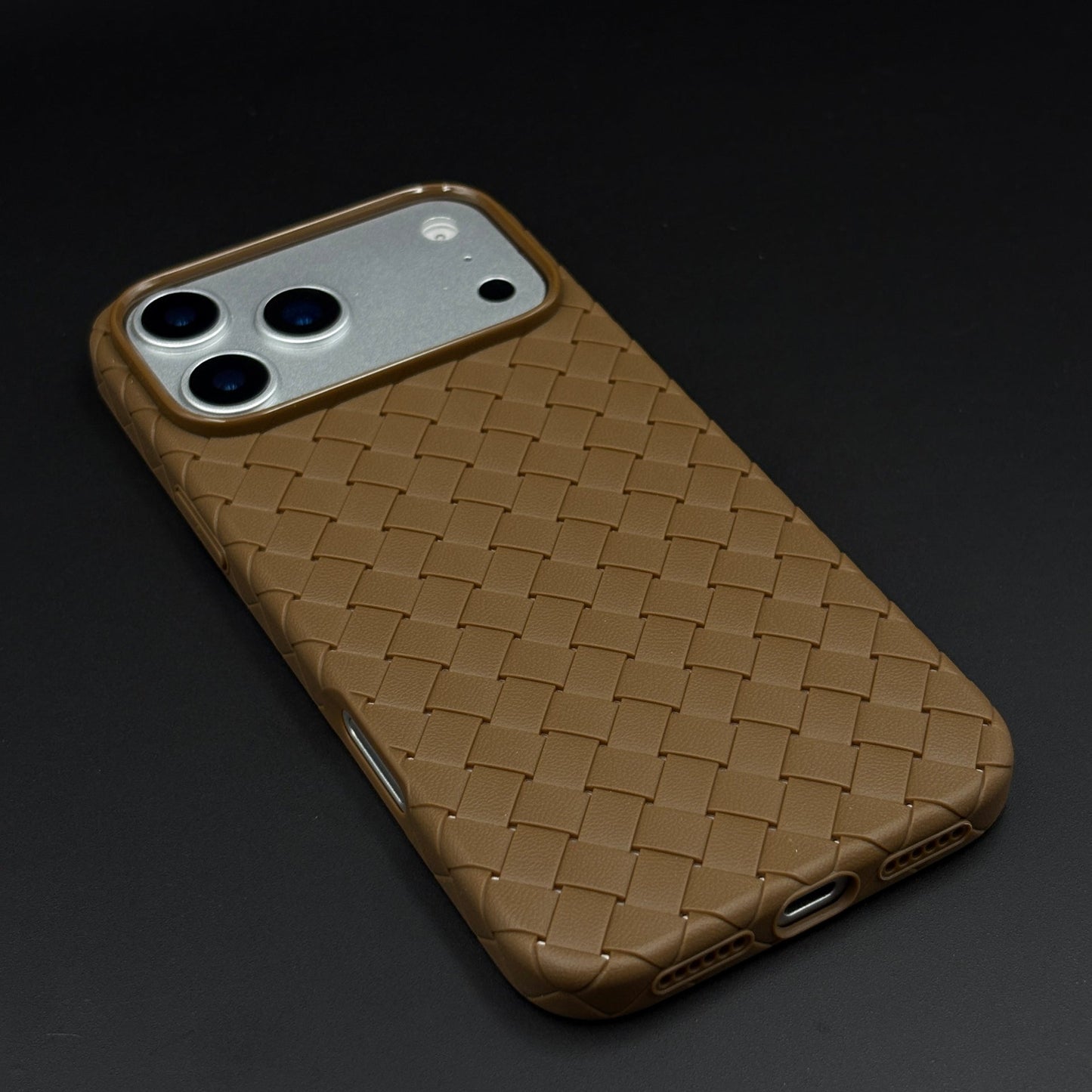Woven Leather Mobile Case Cover for iPhone 17 Series | Basket Weave Slim Protection