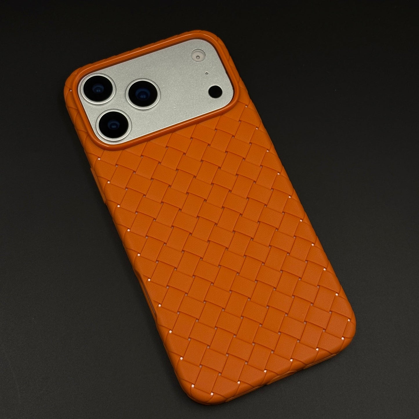 Woven Leather Mobile Case Cover for iPhone 17 Series | Basket Weave Slim Protection