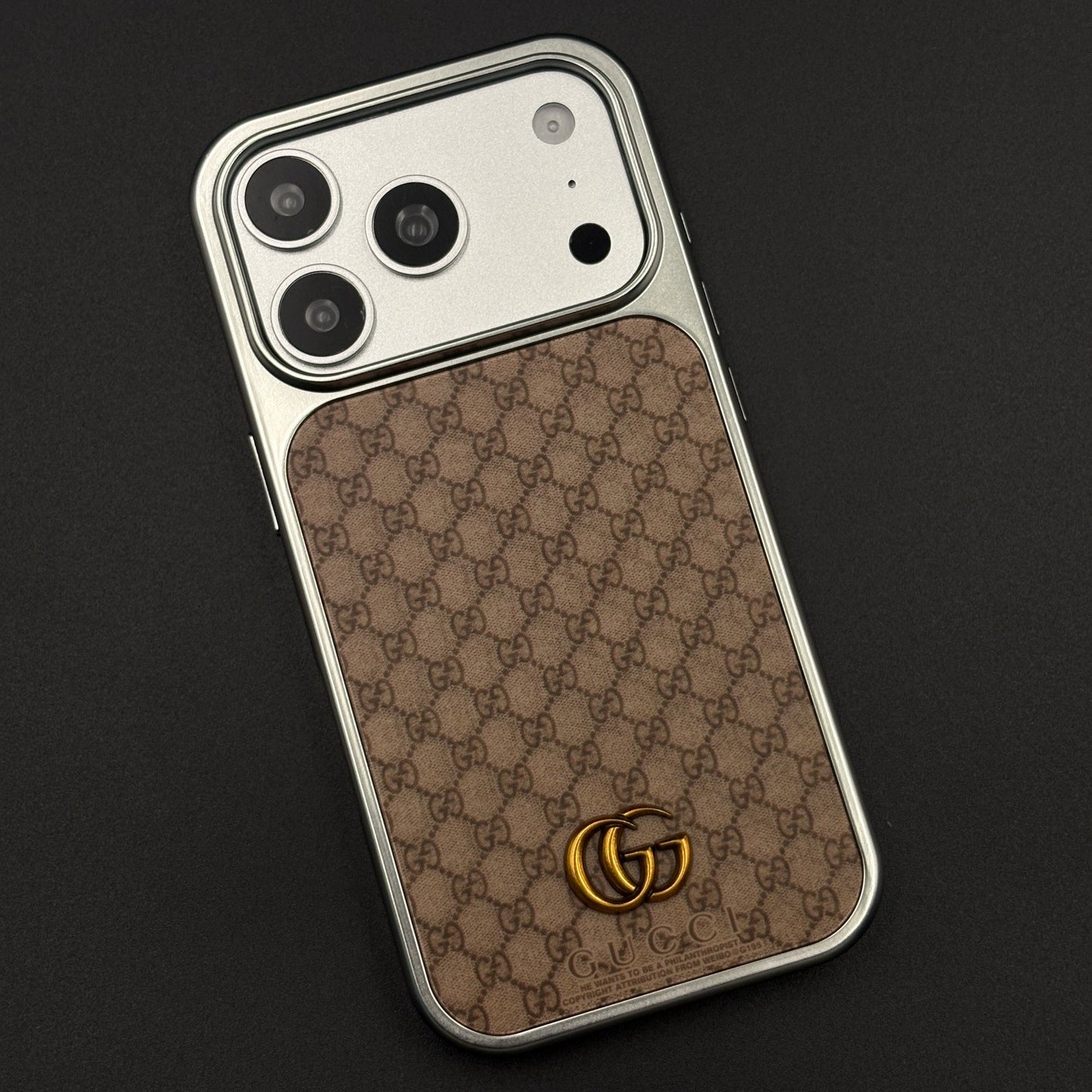 GG Monogram Luxe Pattern Designer Case for iPhone 17 Series