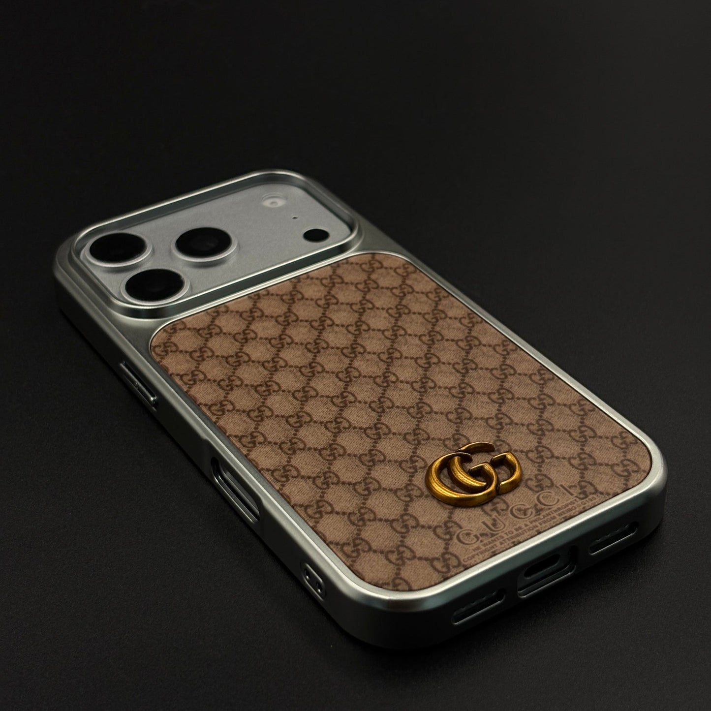 GG Monogram Luxe Pattern Designer Case for iPhone 17 Series