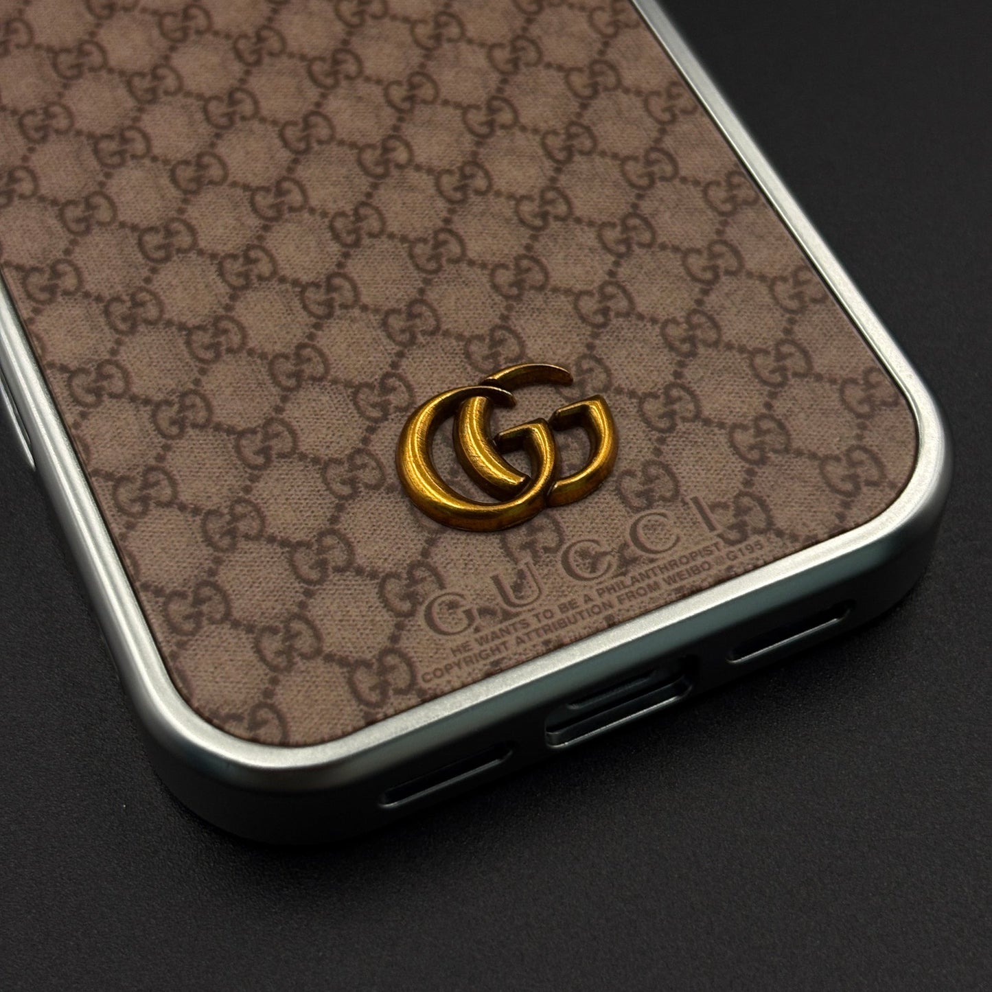 GG Monogram Luxe Pattern Designer Case for iPhone 17 Series