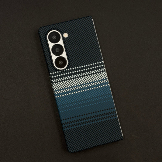 Samsung Galaxy Z Fold 7 Teal Premium Slim Case | Rare Aramid Texture Finish | Real Carbon Fibre Feel | Hidden MagSafe