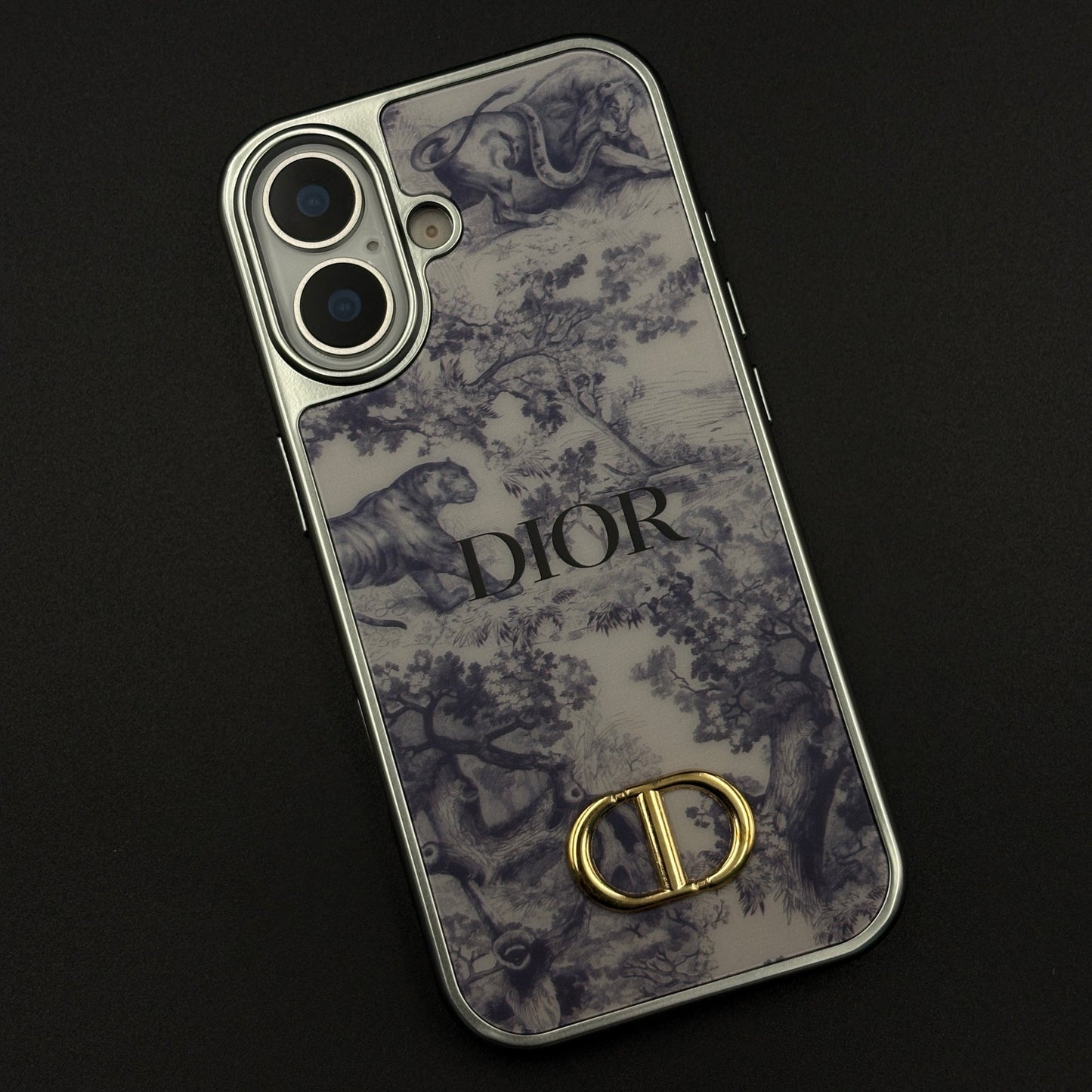 CD Toile Bloom Designer Case for iPhone 17 with Elegant Floral Heritage Print